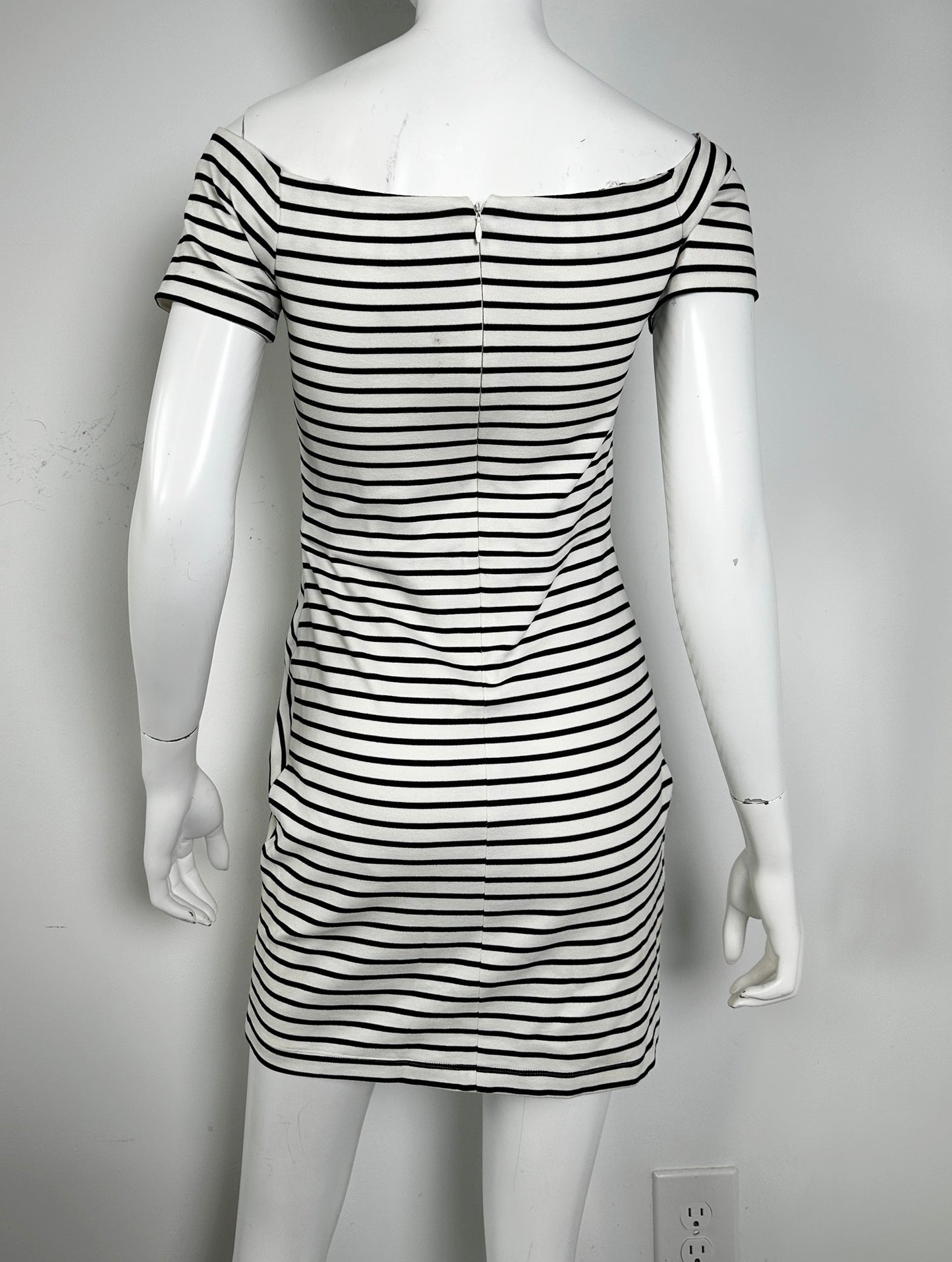 Striped Off the Shoulder Envelope Dress Size Small