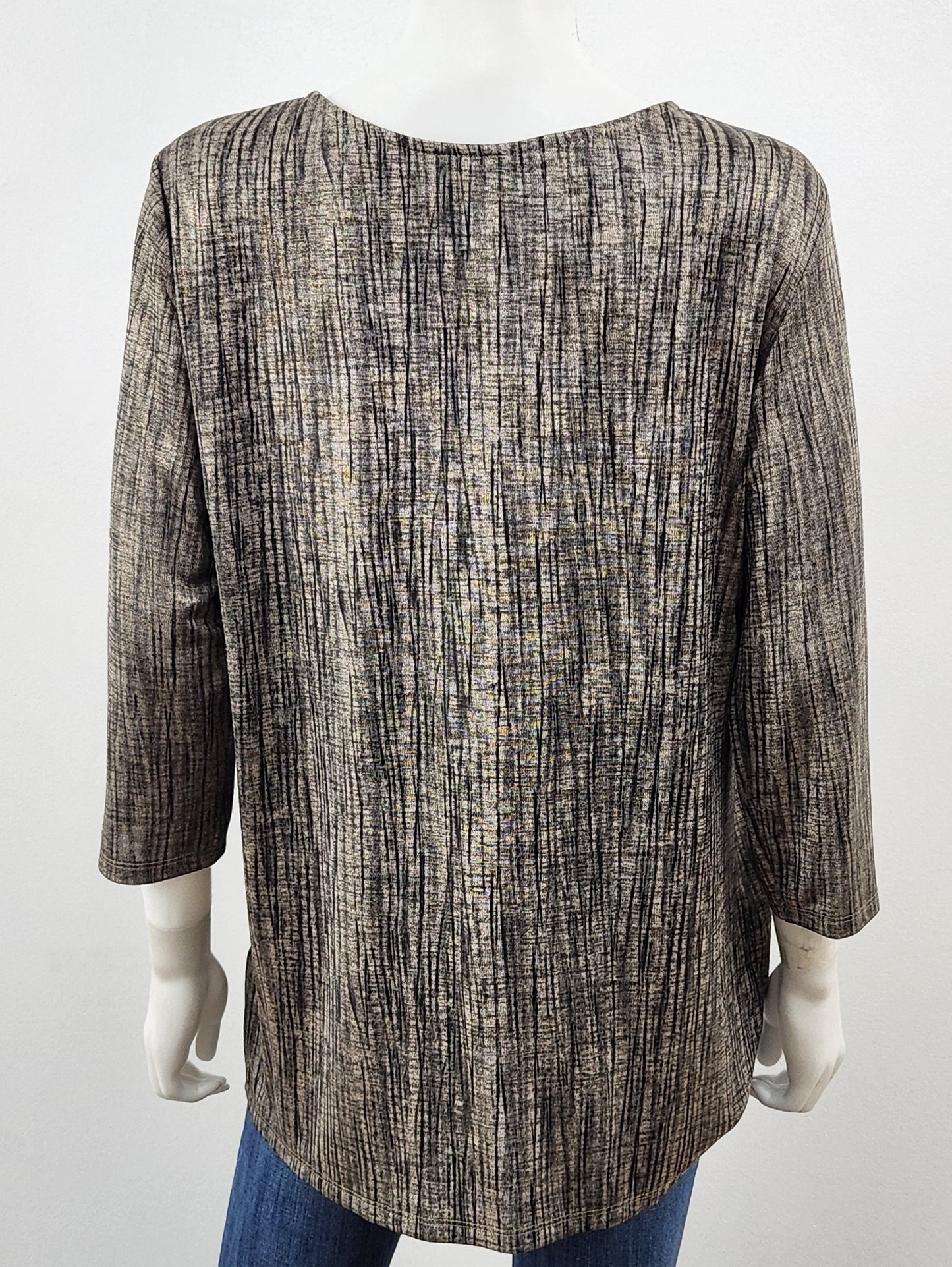 Metallic Knit Top Size Large NWT