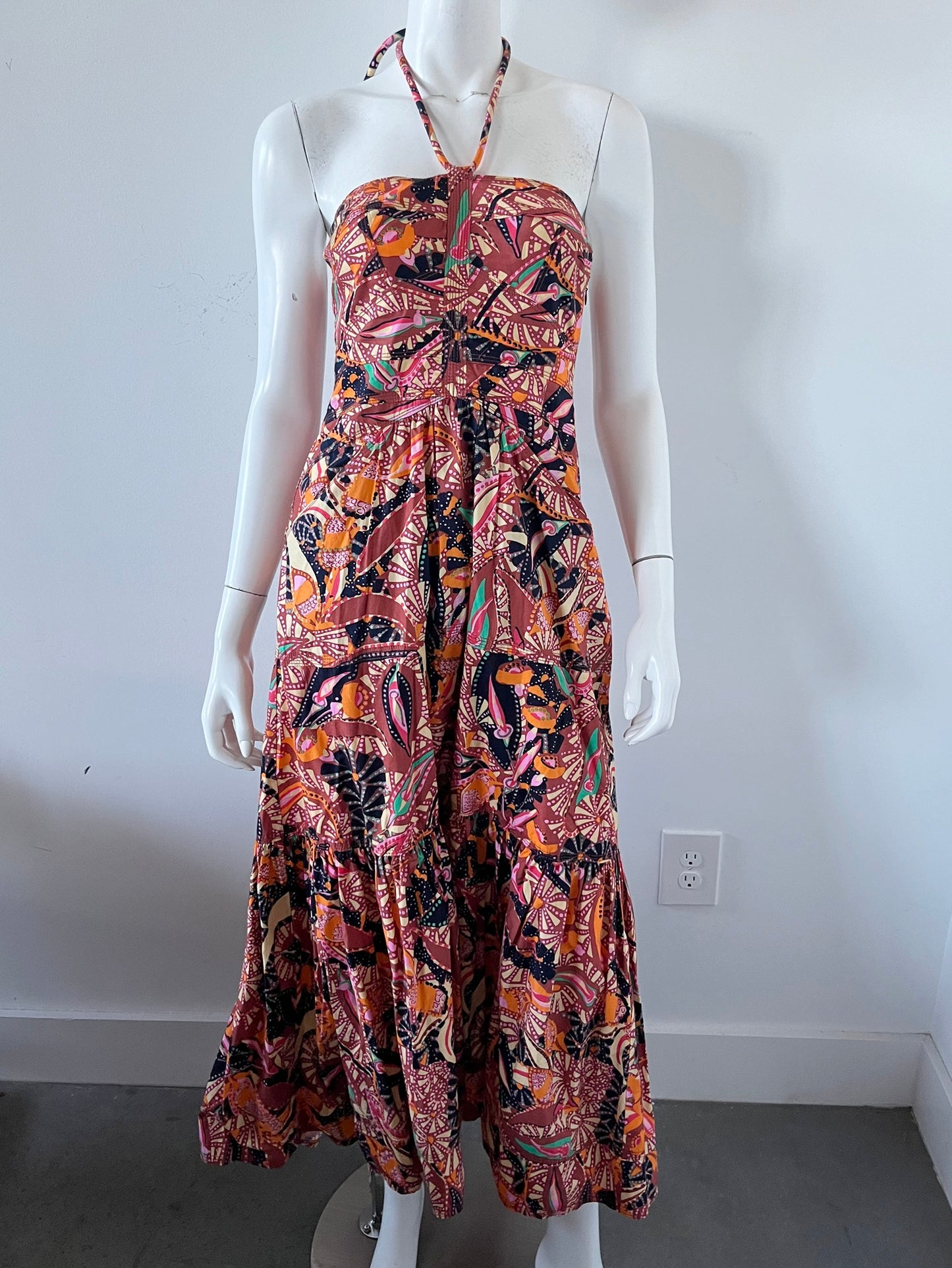 Adelle Halter Maxi Dress Size 4