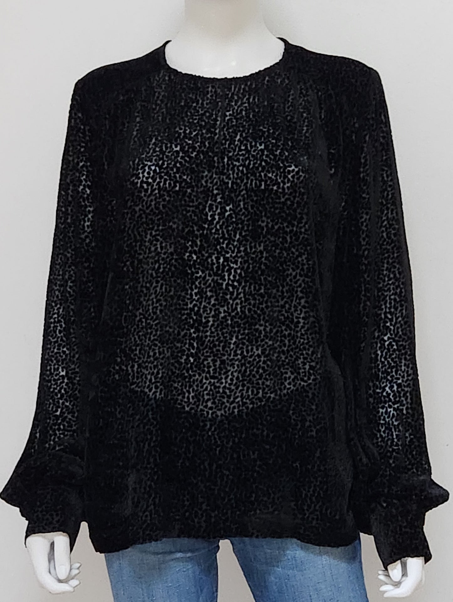 Debbie Burnout Blouse Size Medium