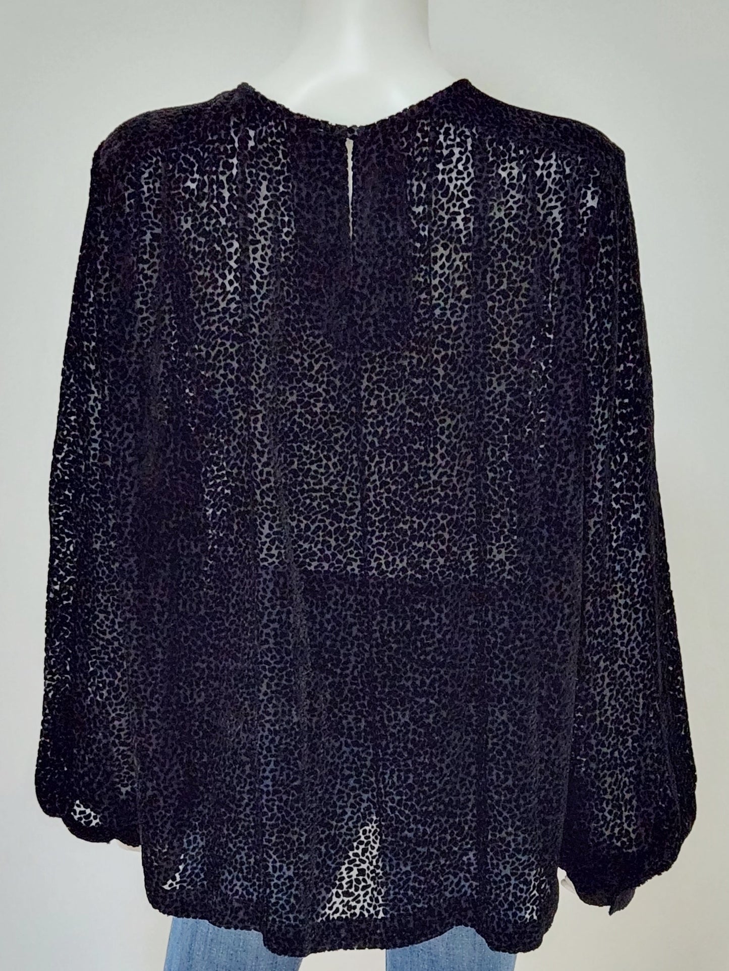 Debbie Burnout Blouse Size Medium
