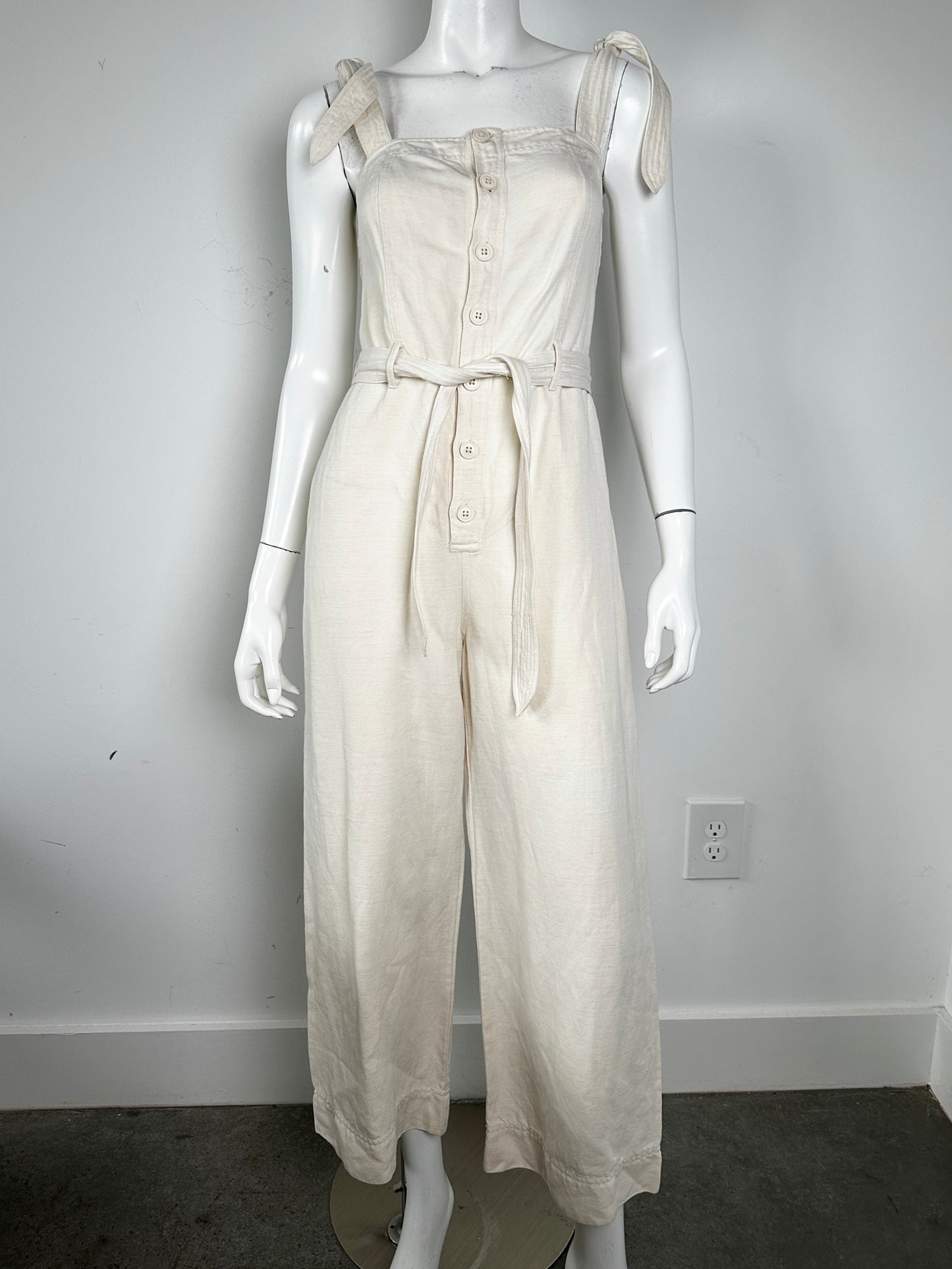 Deia Linen Blend Jumpsuit Size 6