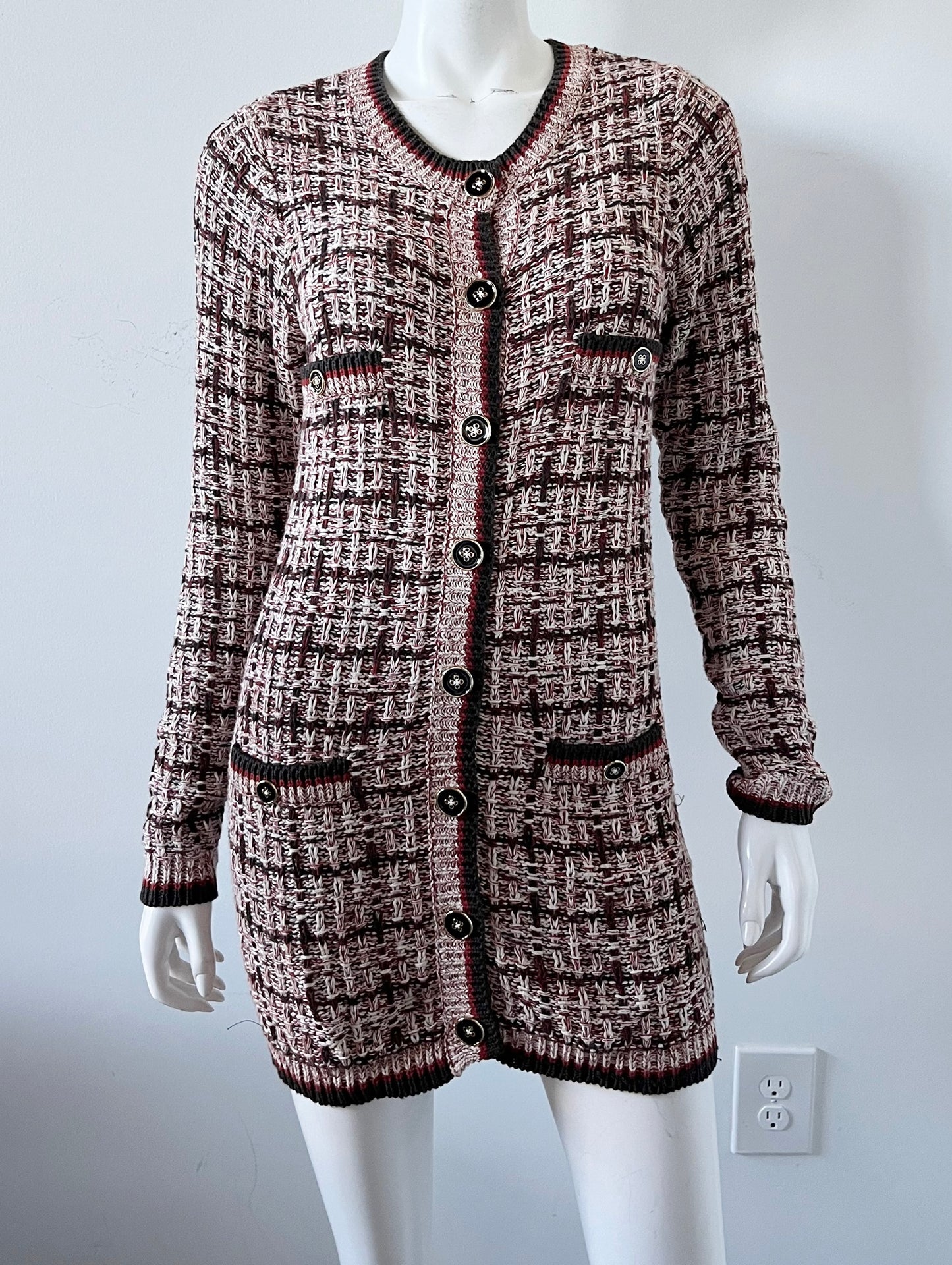 Texture Stitch Long Jacket Size Small