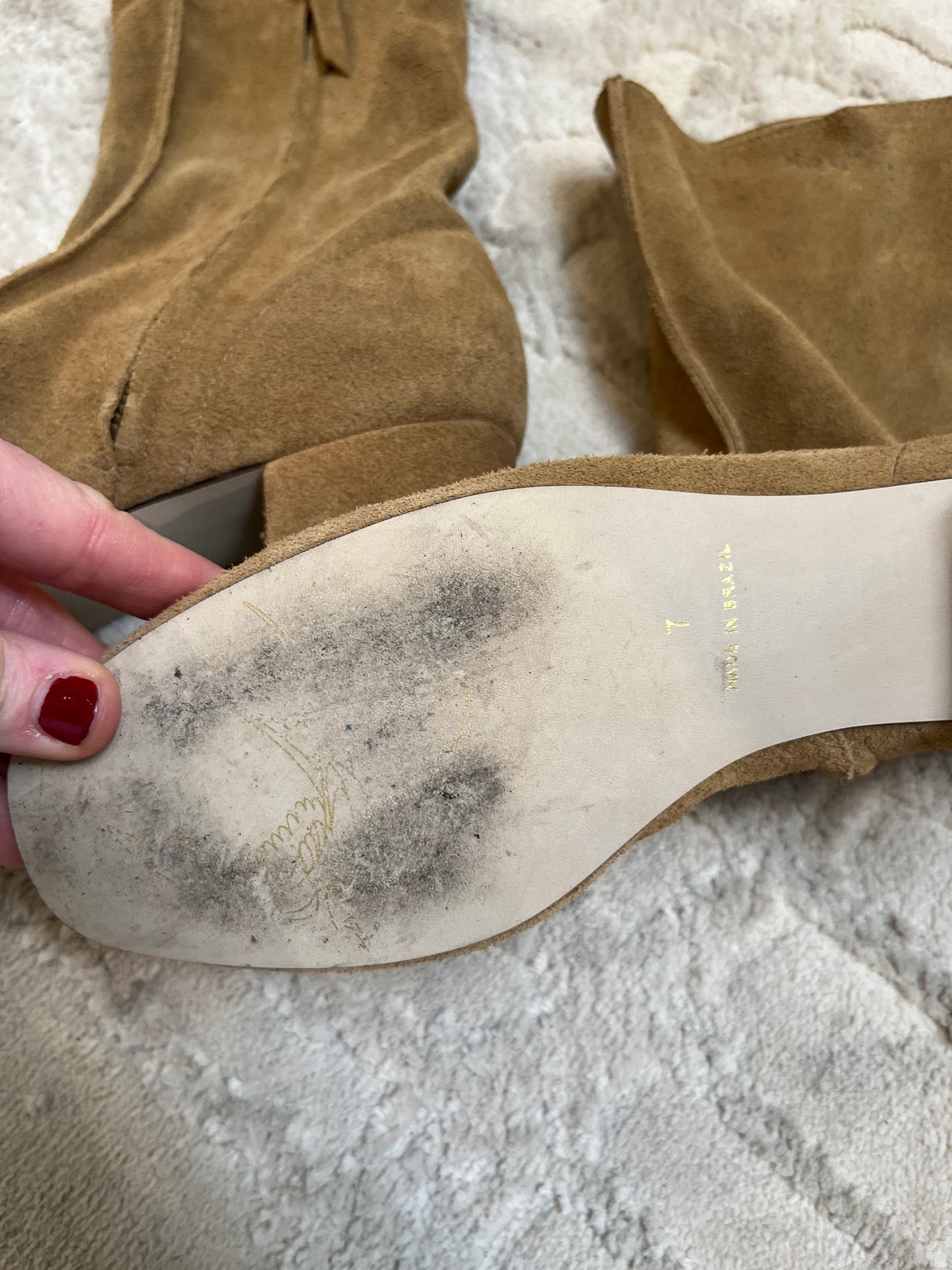 Suede Booties Size 7