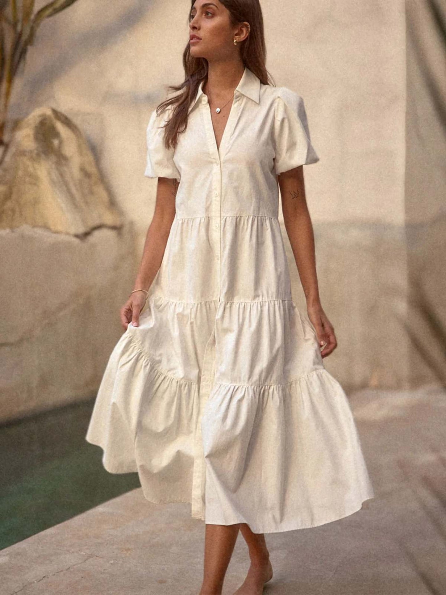 Havana Tiered Dress Size Medium