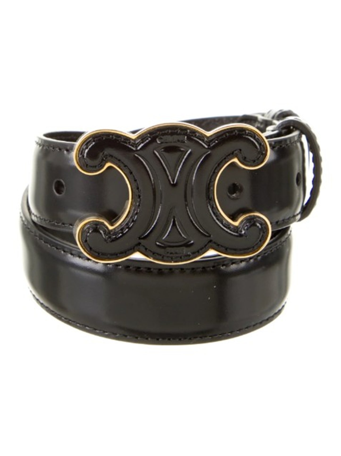 Triomphe Logo Leather Belt Size XS