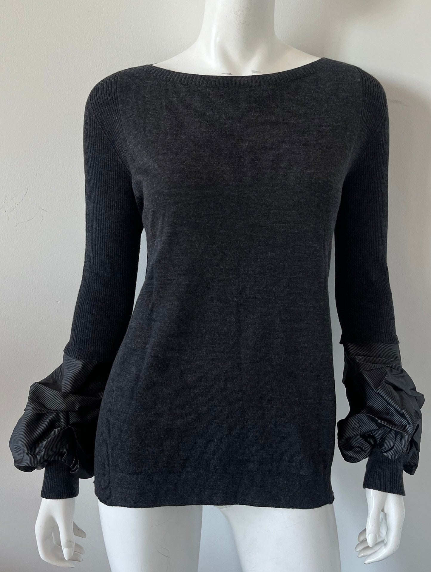 Wool Sweater with Sleeve Detailing Size Medium