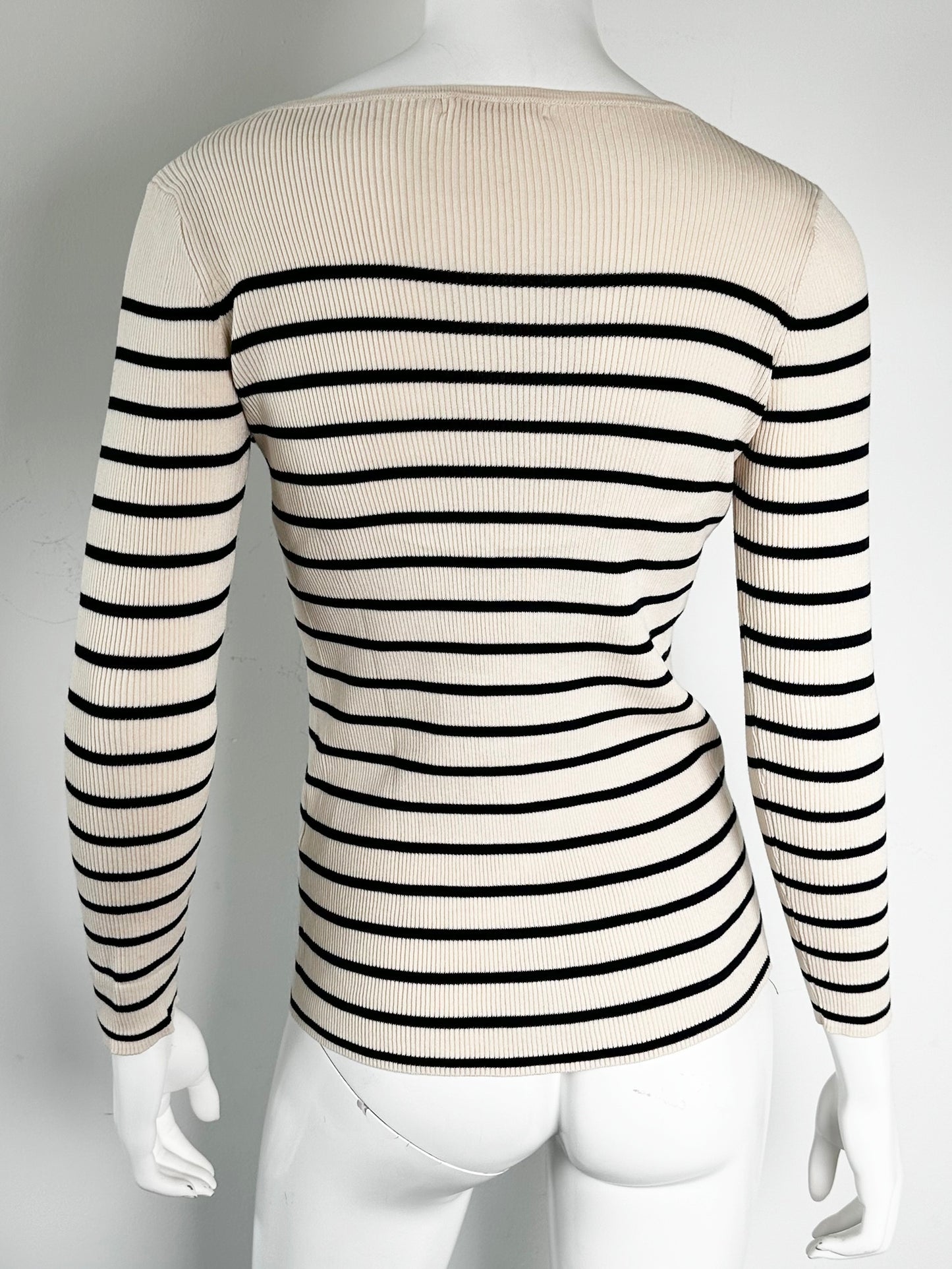 Striped Knit Top Size Medium