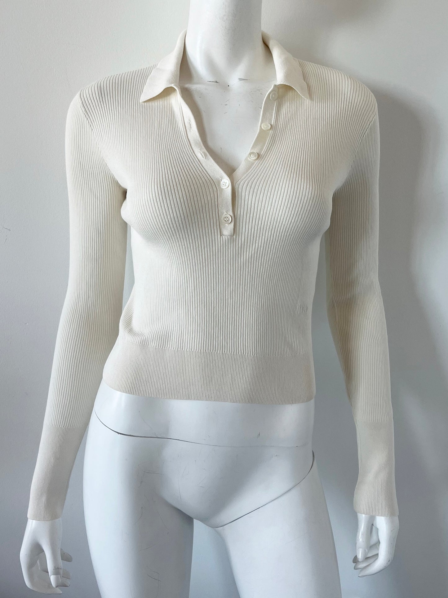 Shrunken Ribbed Polo Size Small