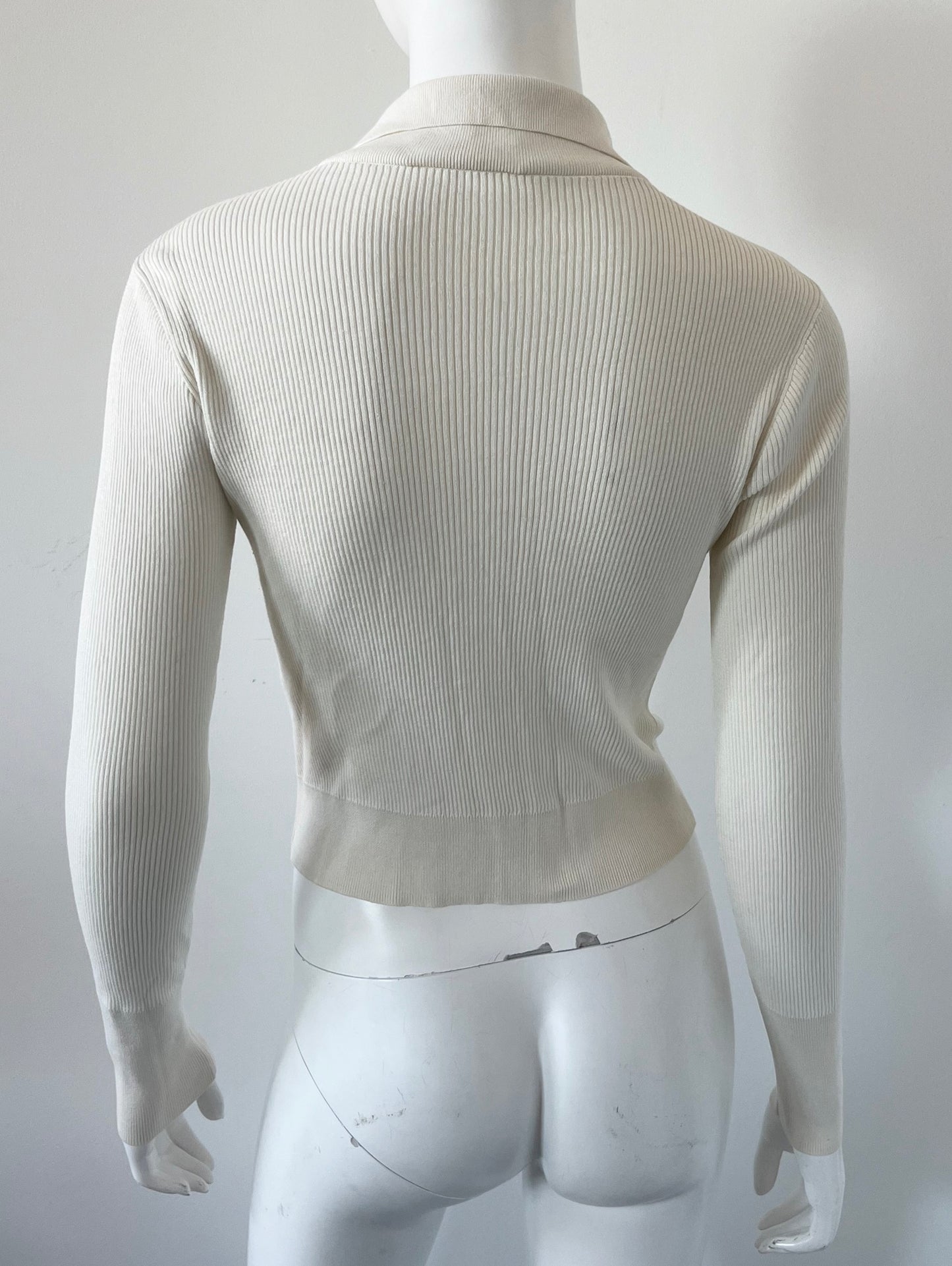Shrunken Ribbed Polo Size Small