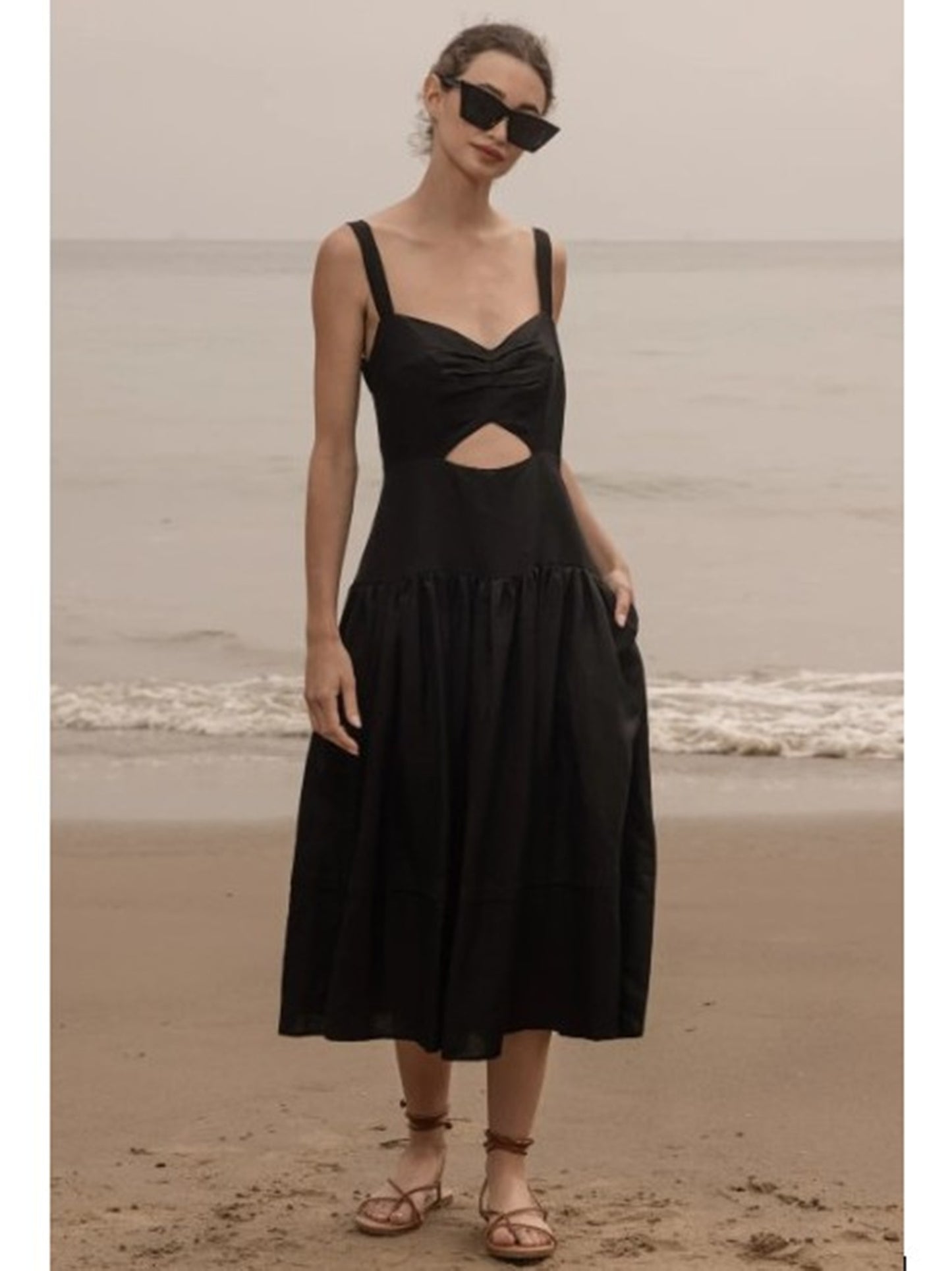 Calvi Linen Dress Size 2