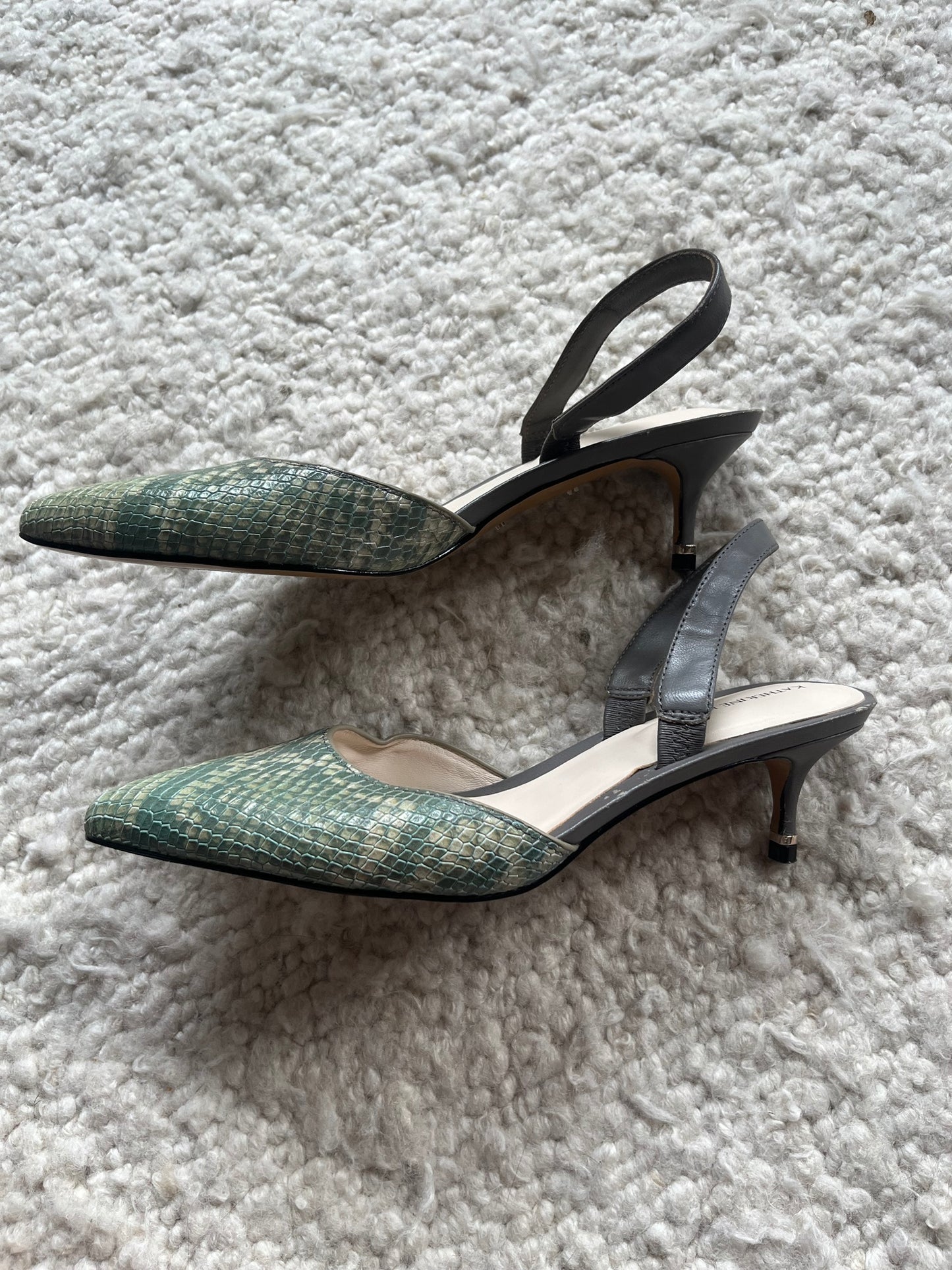 Rosalie Python Slingback Pumps Size 6.5