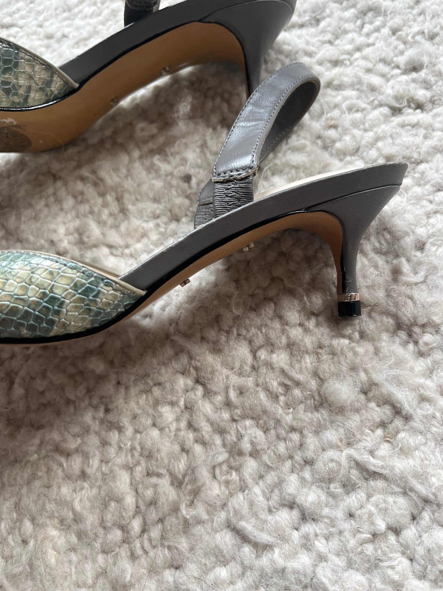 Rosalie Python Slingback Pumps Size 6.5