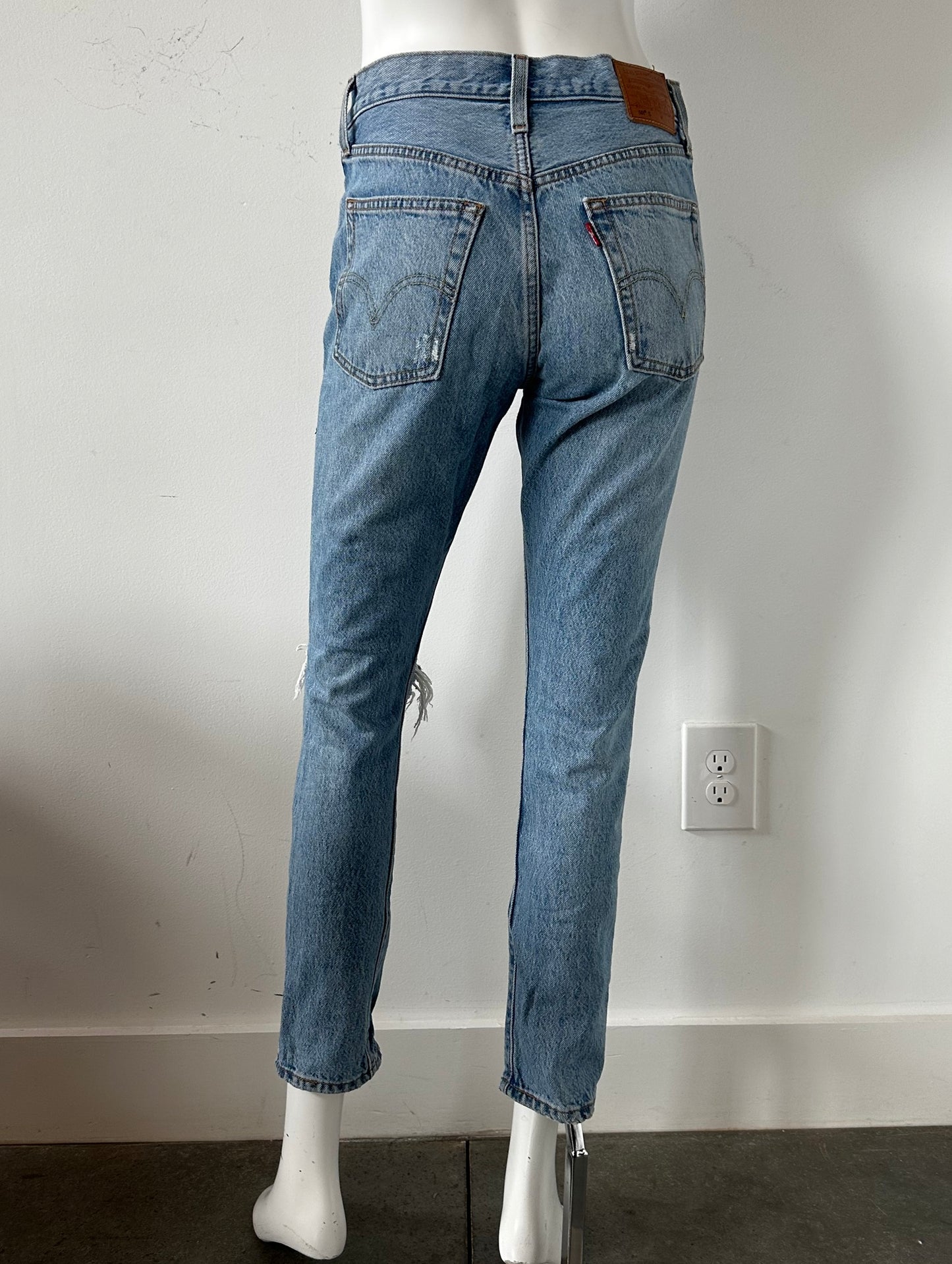 High Rise Distressed Skinny Jeans Size 26