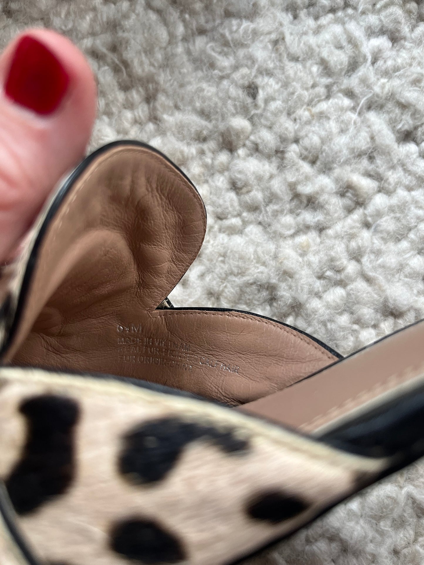Cache Calf Hair Penny Loafers Size 6.5