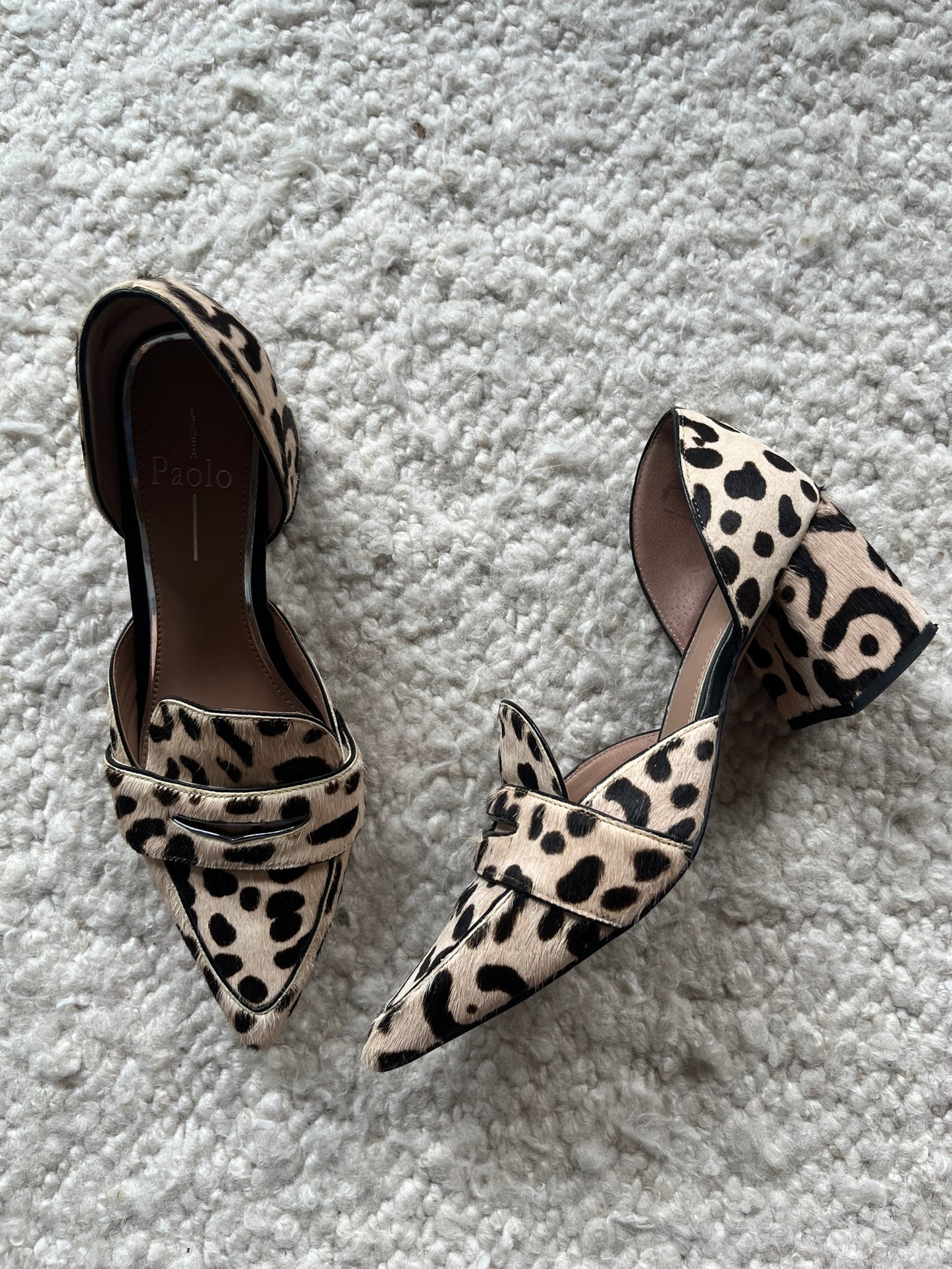 Cache Calf Hair Penny Loafers Size 6.5