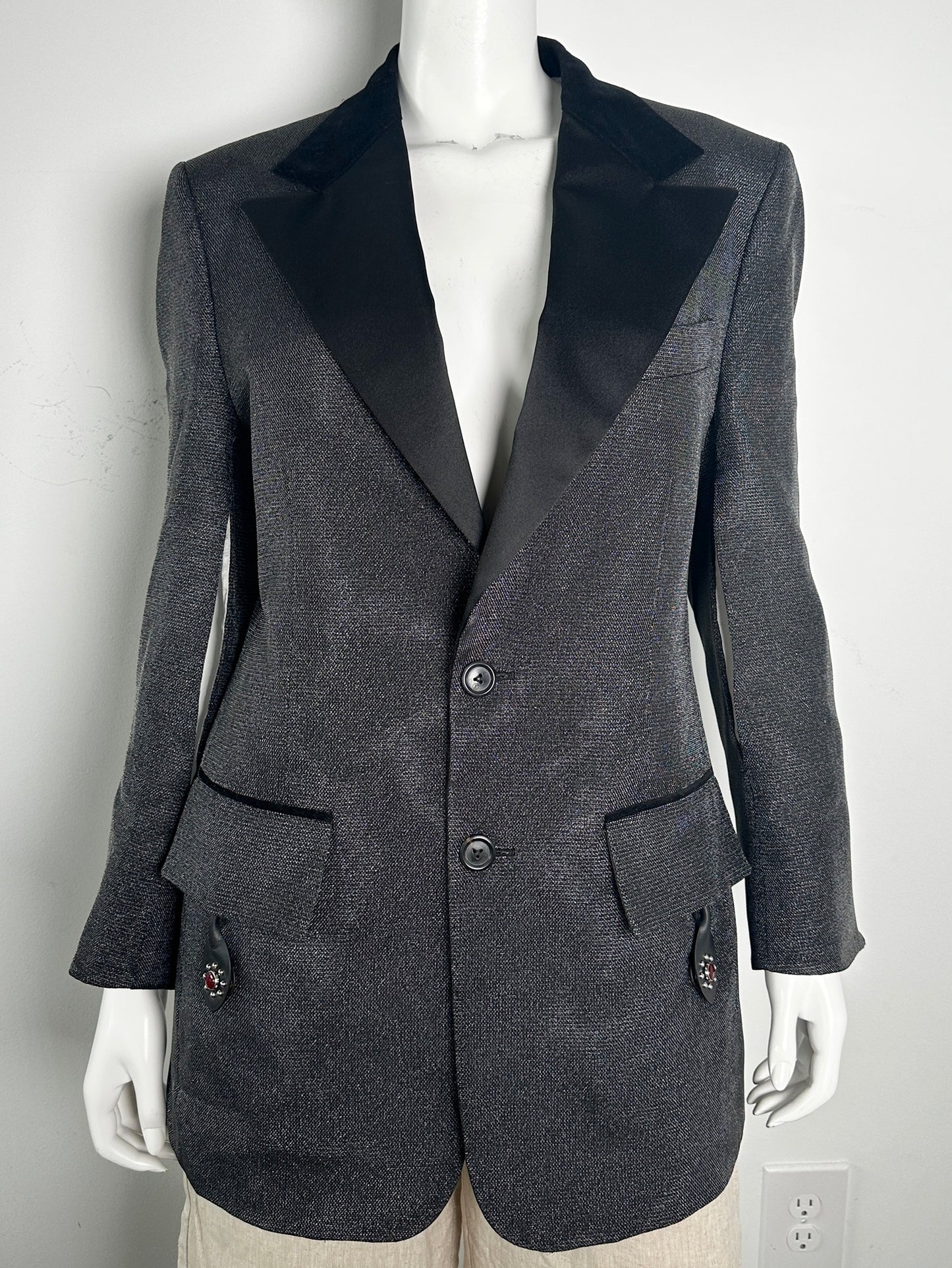 2021 Crystal Embellished Blazer Size Small