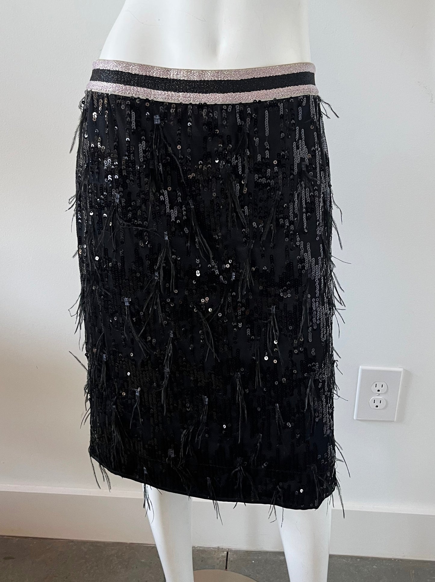 Rock Mit Pailleten Sequin Skirt Size 8