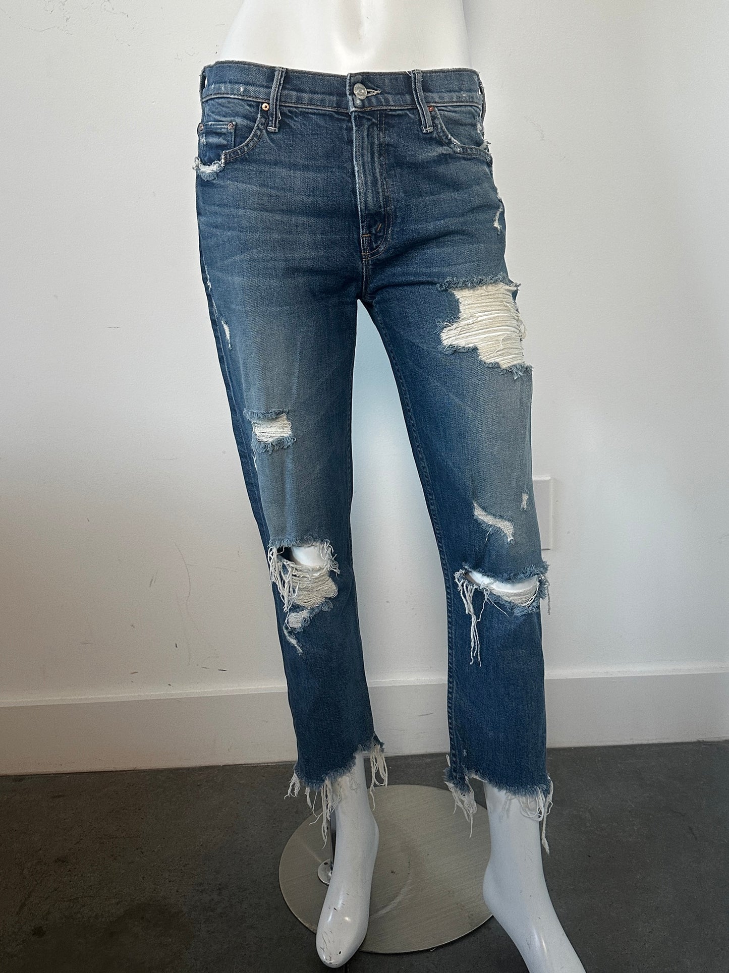 The Sinner Mid Rise Straight Leg Jeans Size 27