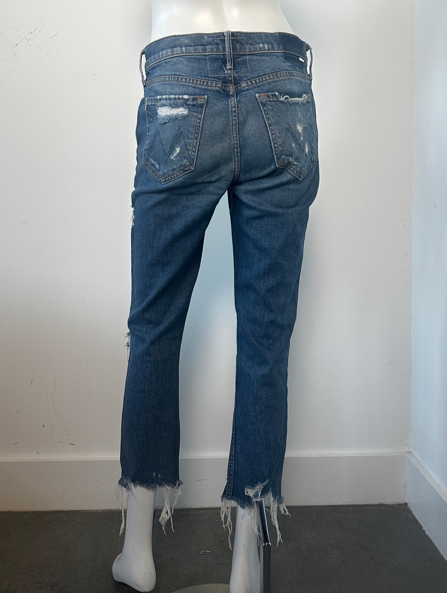The Sinner Mid Rise Straight Leg Jeans Size 27