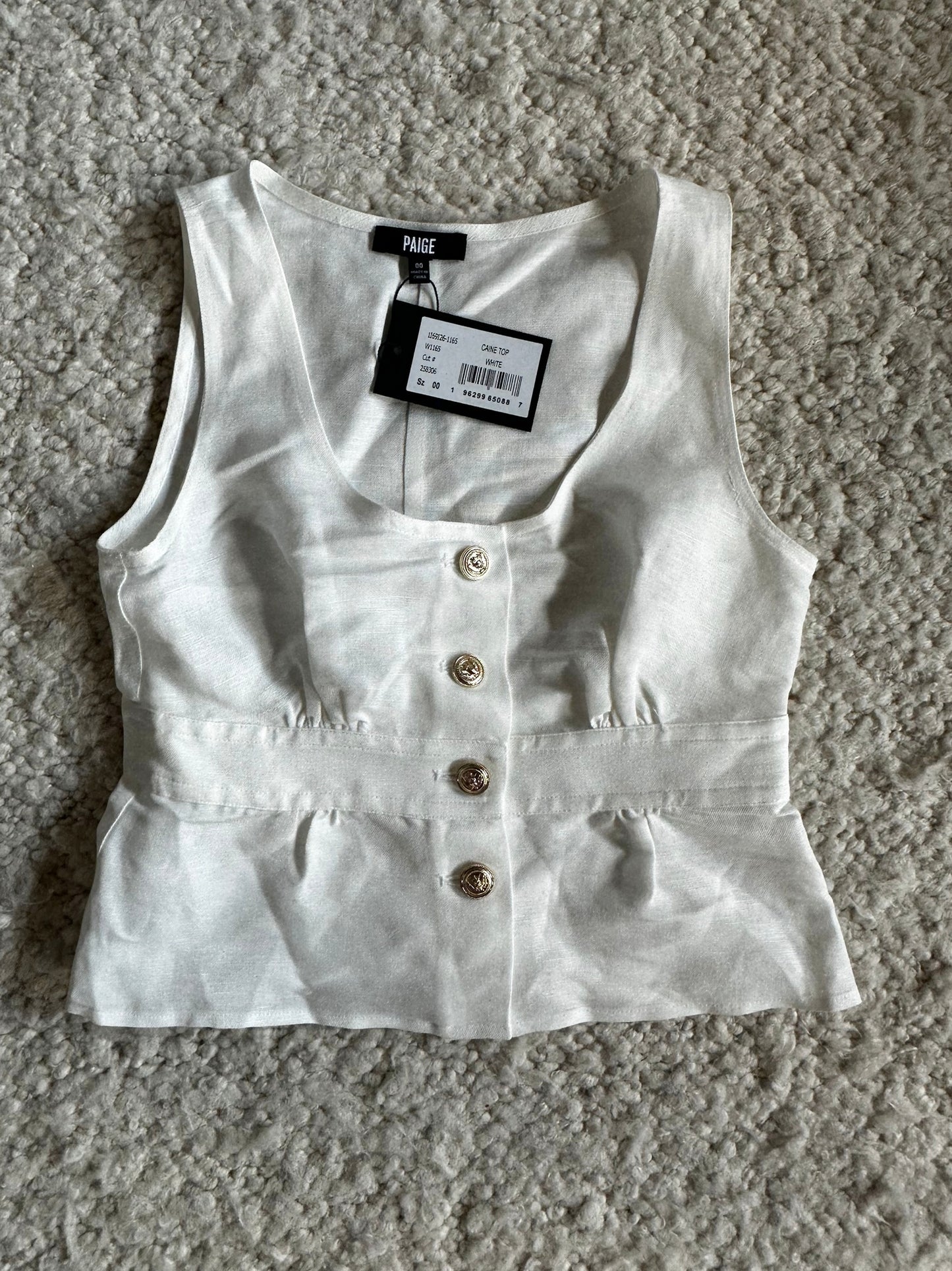 Caine Linen Top Size 00 NWT
