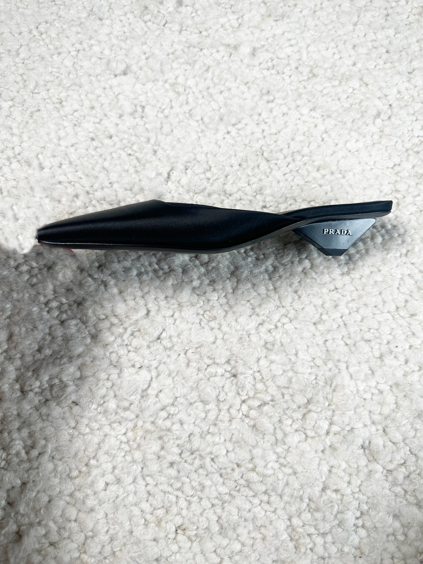 Satin Square Toe Ballerina Mules Size 37