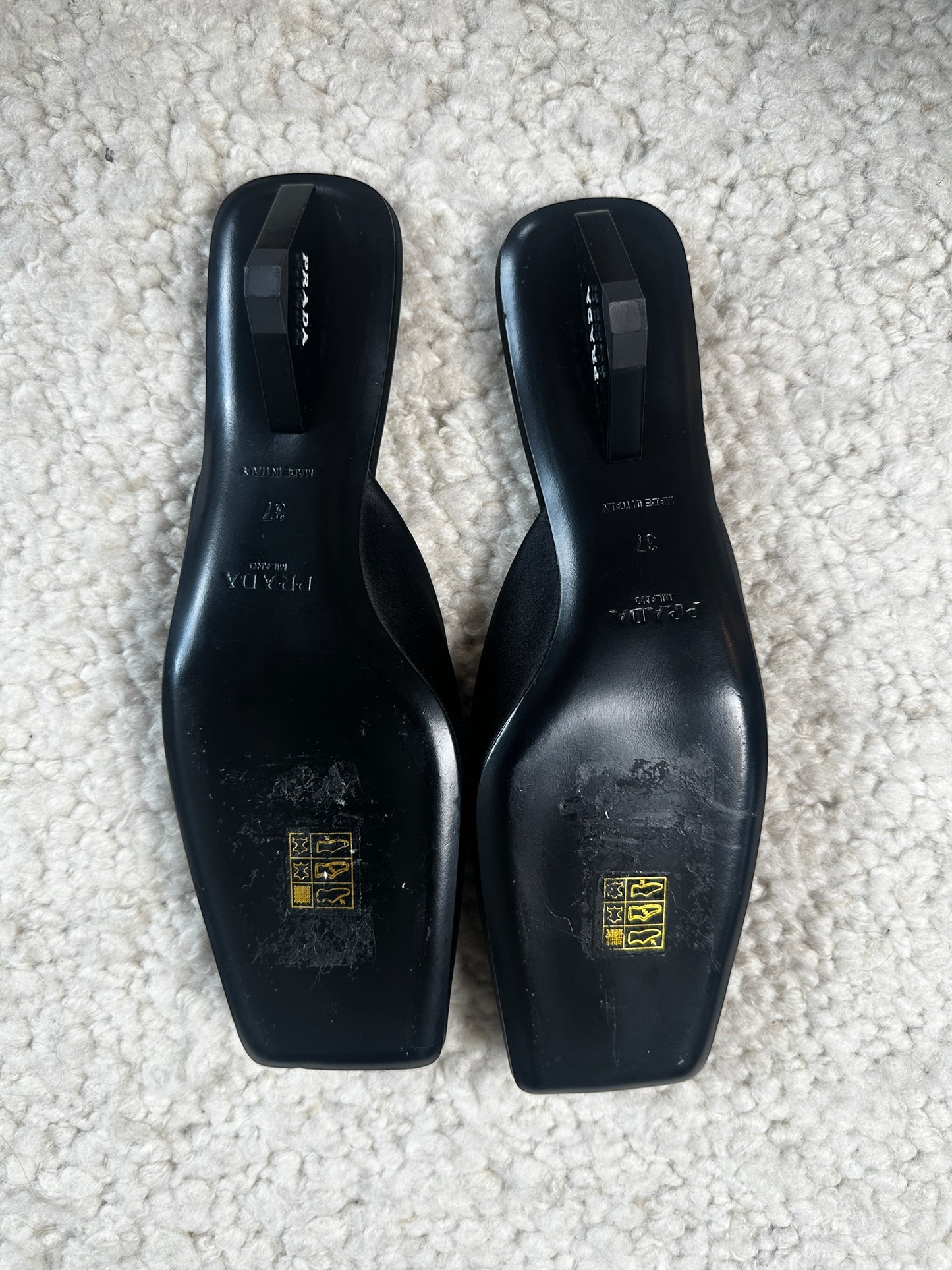 Satin Square Toe Ballerina Mules Size 37