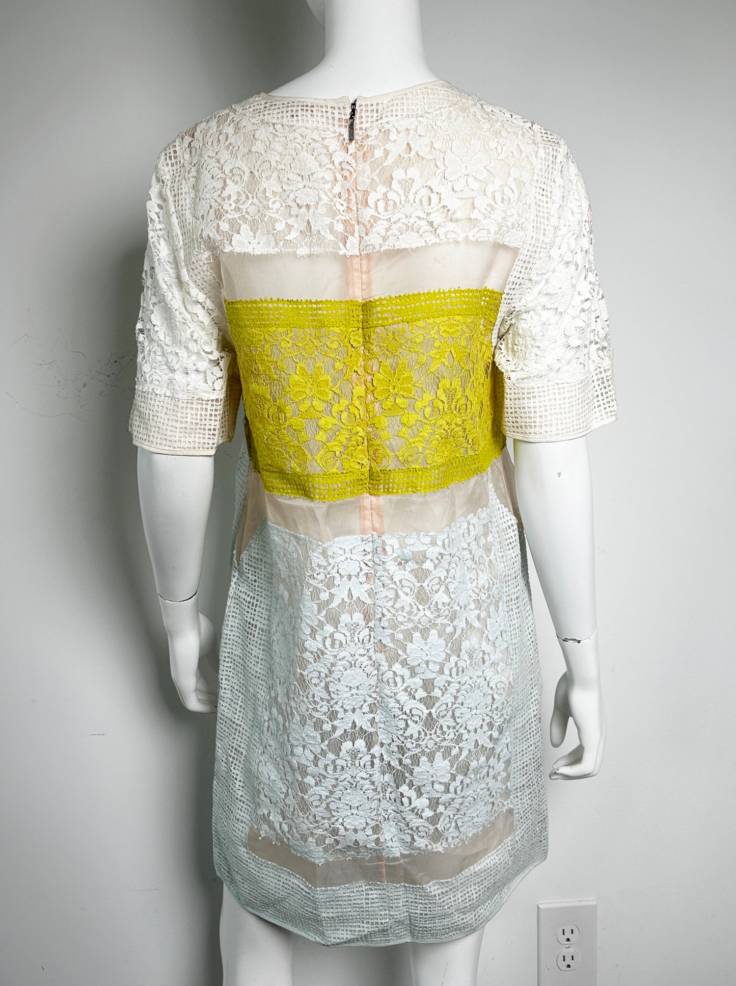 Lace Patchwork Dress Size 8