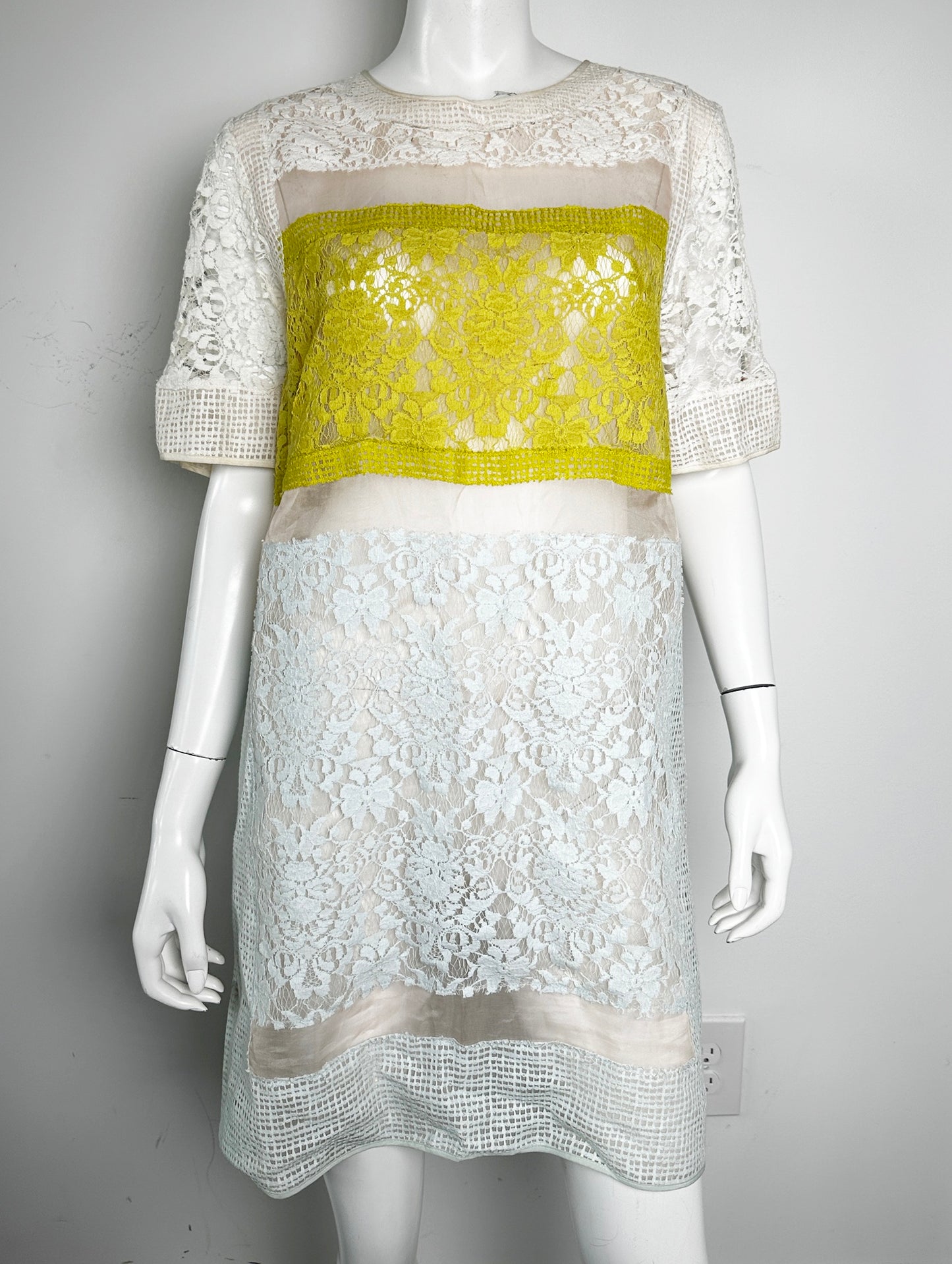 Lace Patchwork Dress Size 8