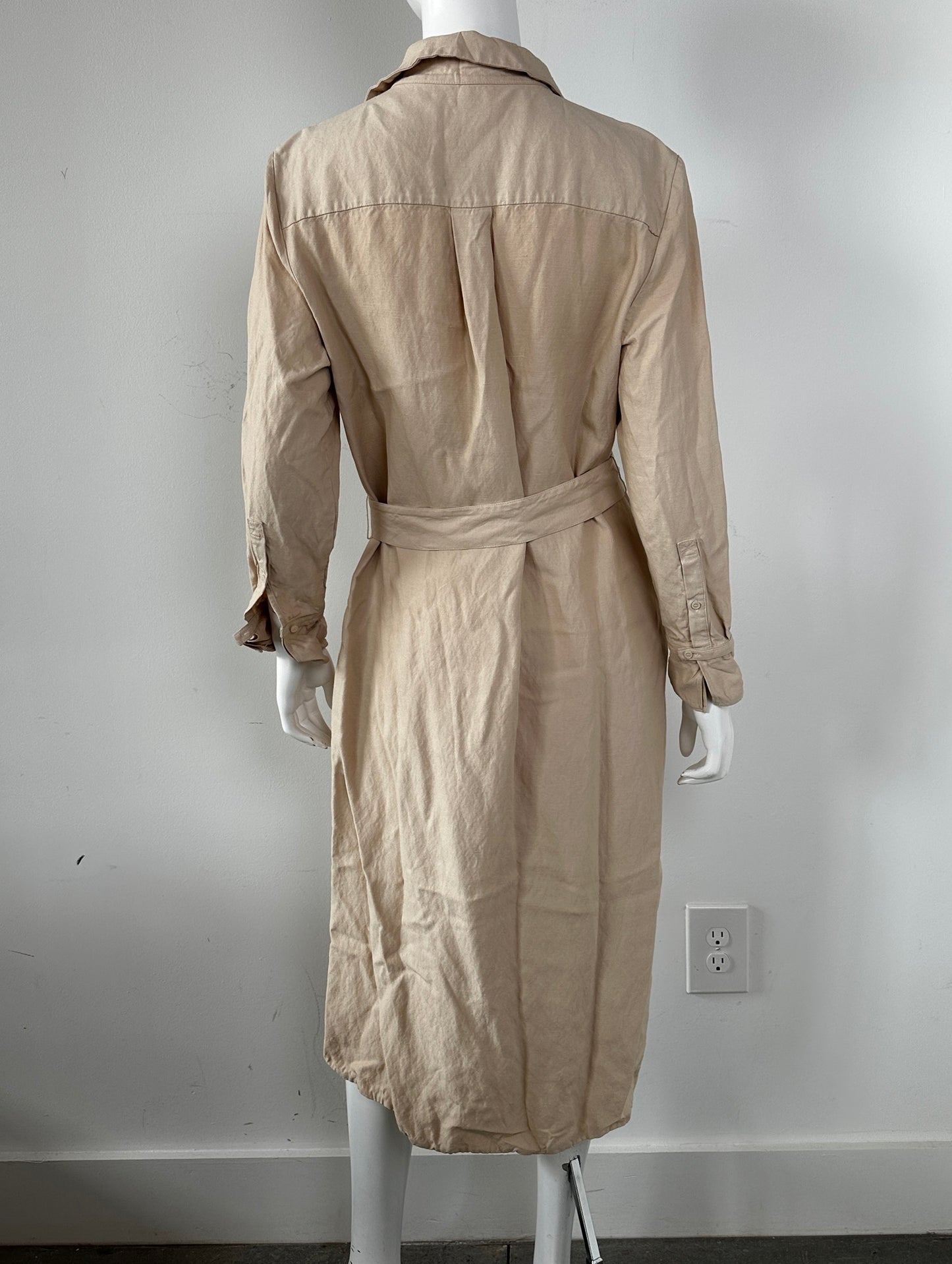 Phoenix Linen Blend Midi Dress Size 8