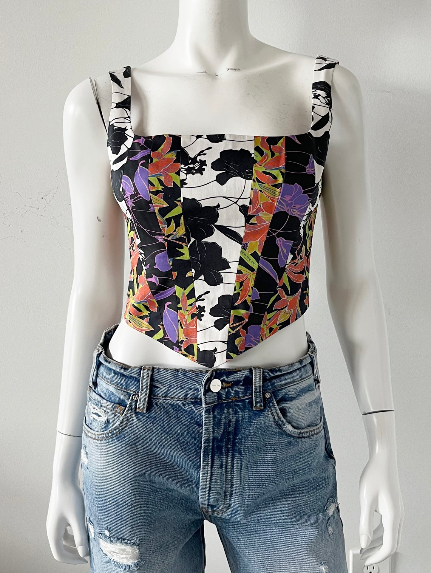 Mix Prints Corset Top Size 6
