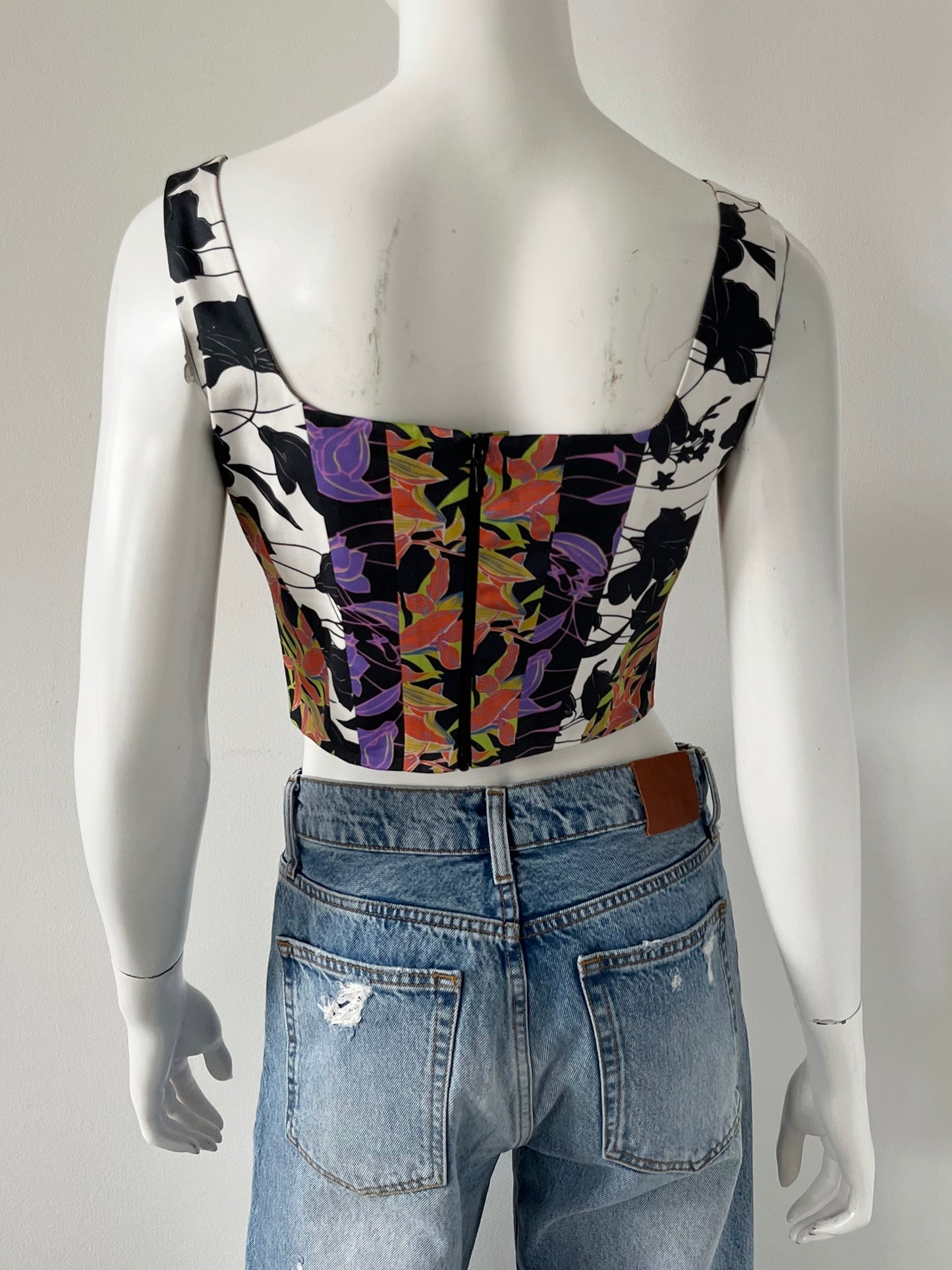 Mix Prints Corset Top Size 6