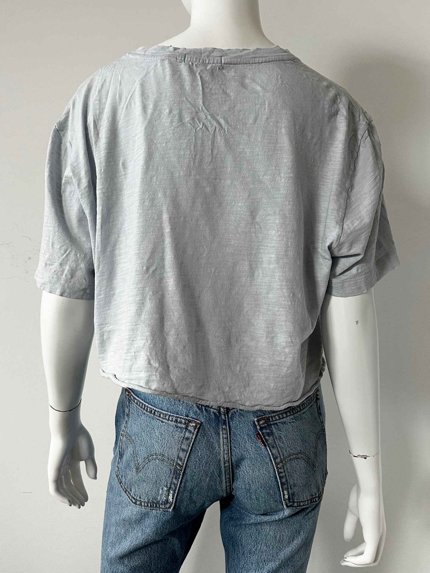 Slub Cropped Tee Size XL