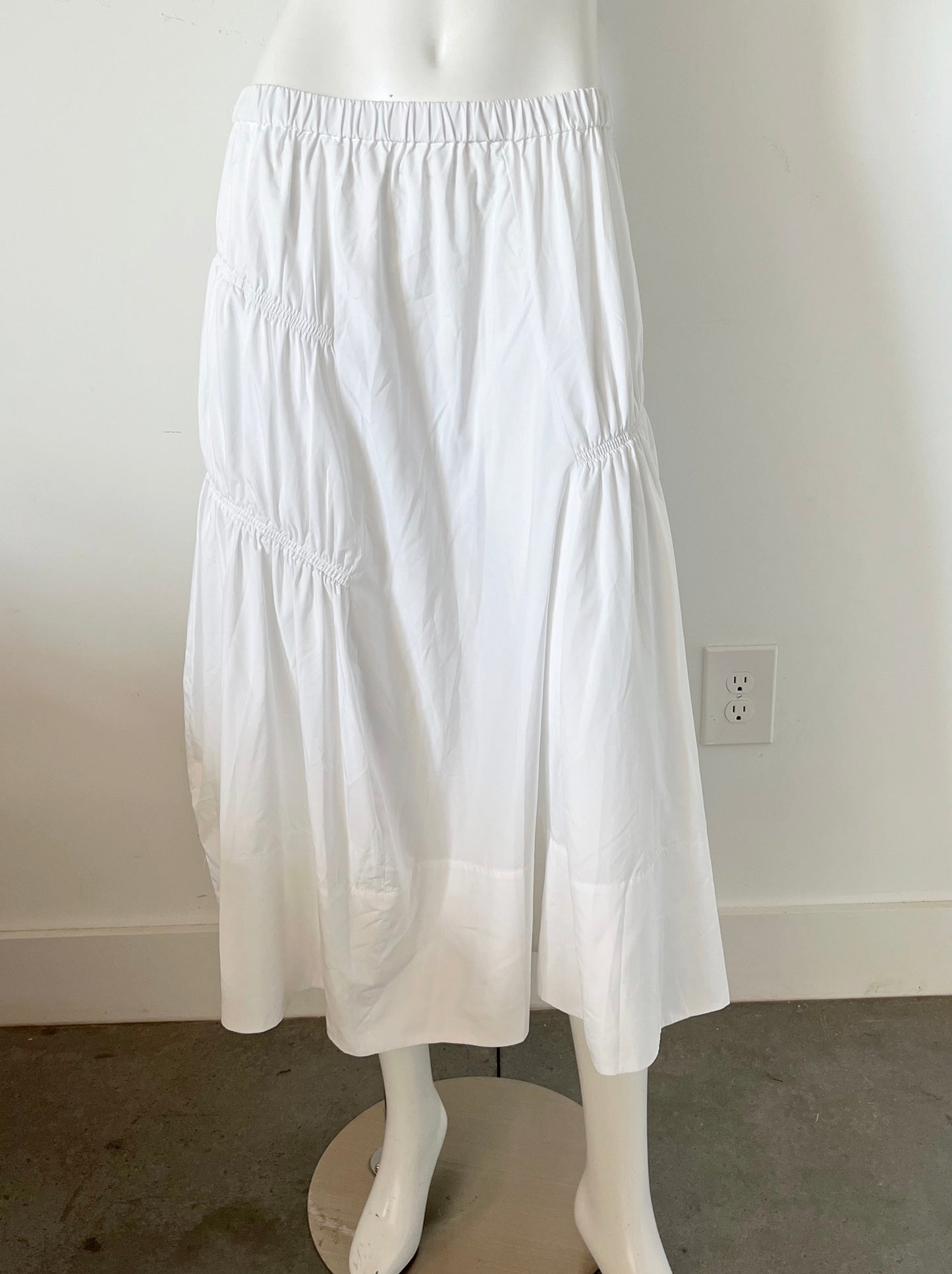 Shirred Nylon Paneled Skirt Size Medium