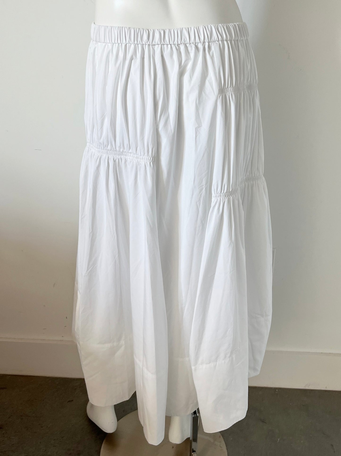 Shirred Nylon Paneled Skirt Size Medium