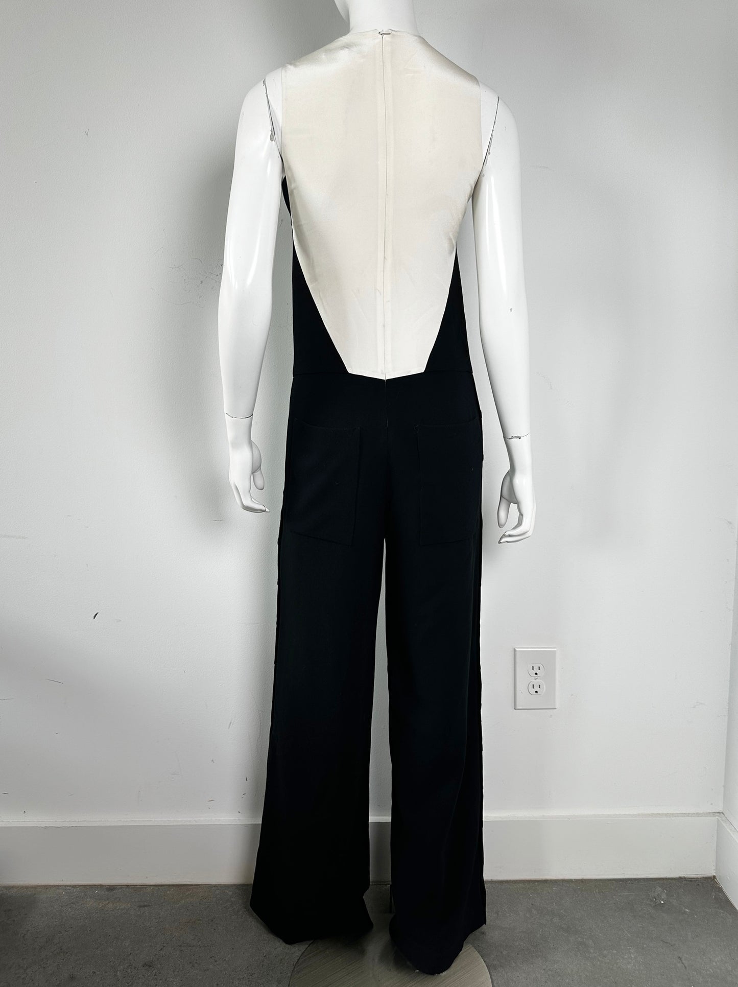 Two Tone Crepe Jumpsuit Size 0
