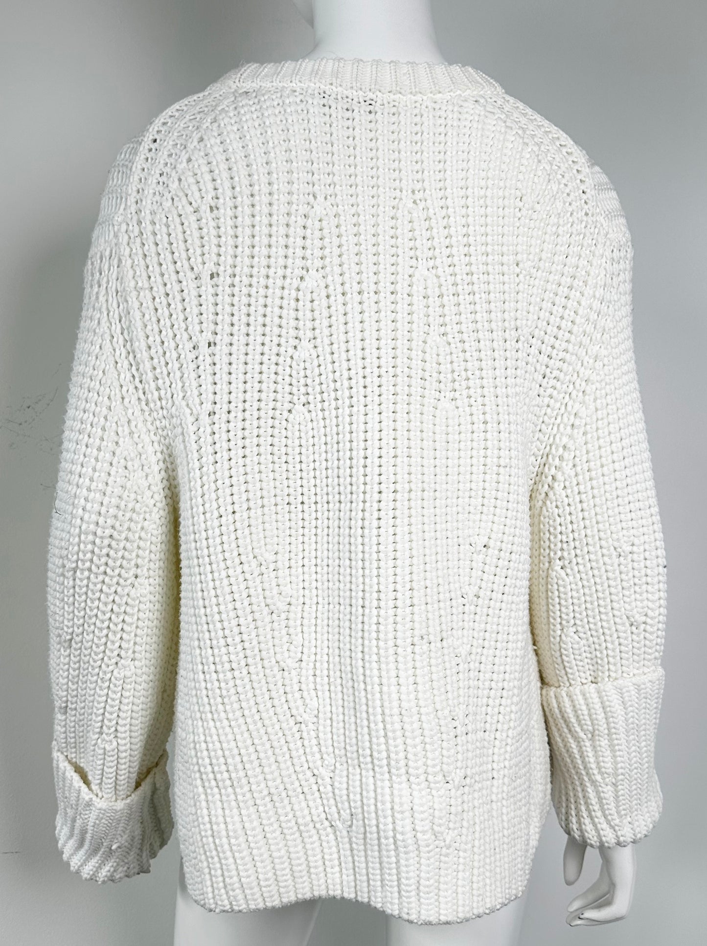 Cotton Chunky Knit Sweater Size Large