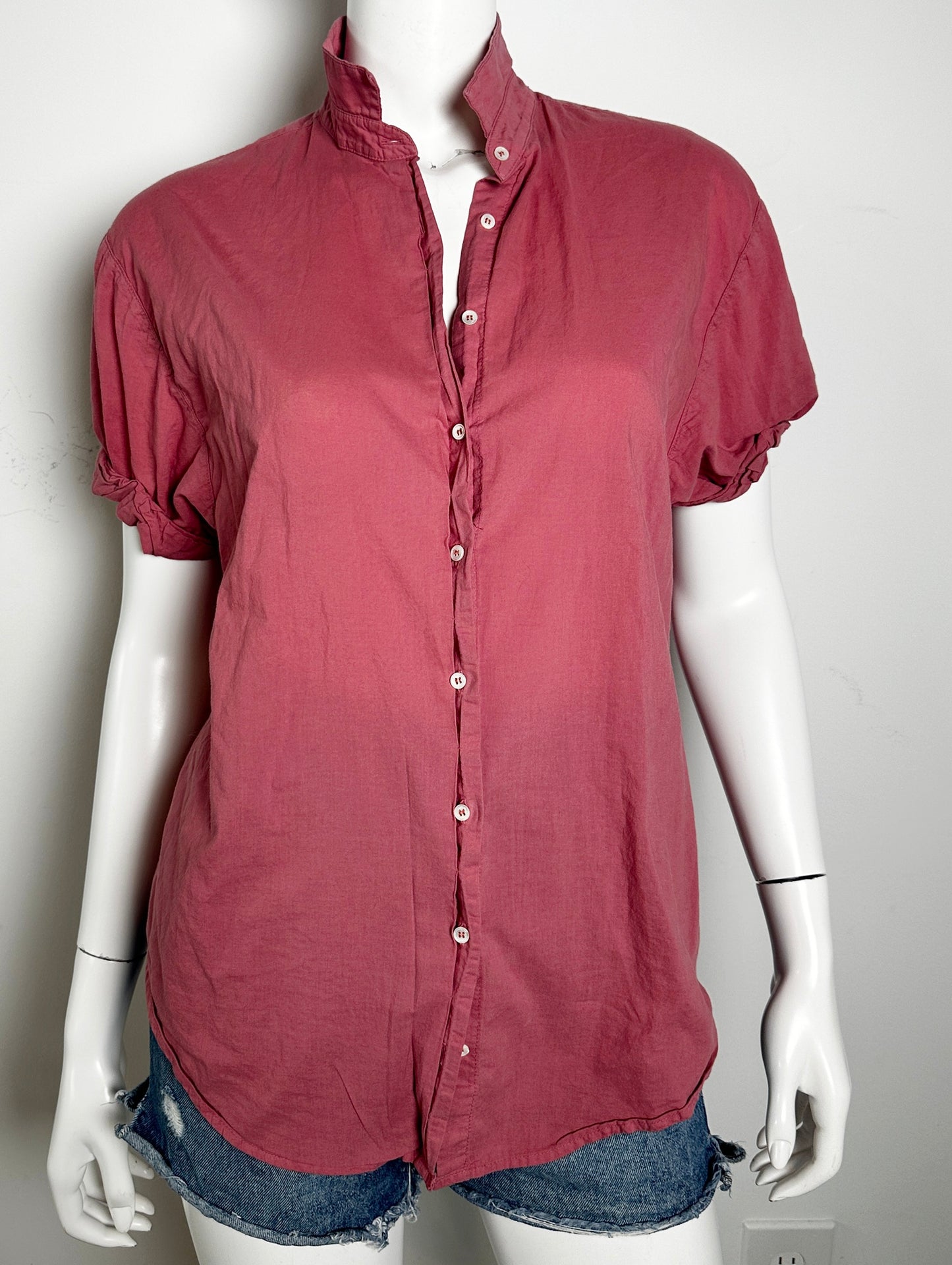 Short Sleeve Button Down Top Size XS