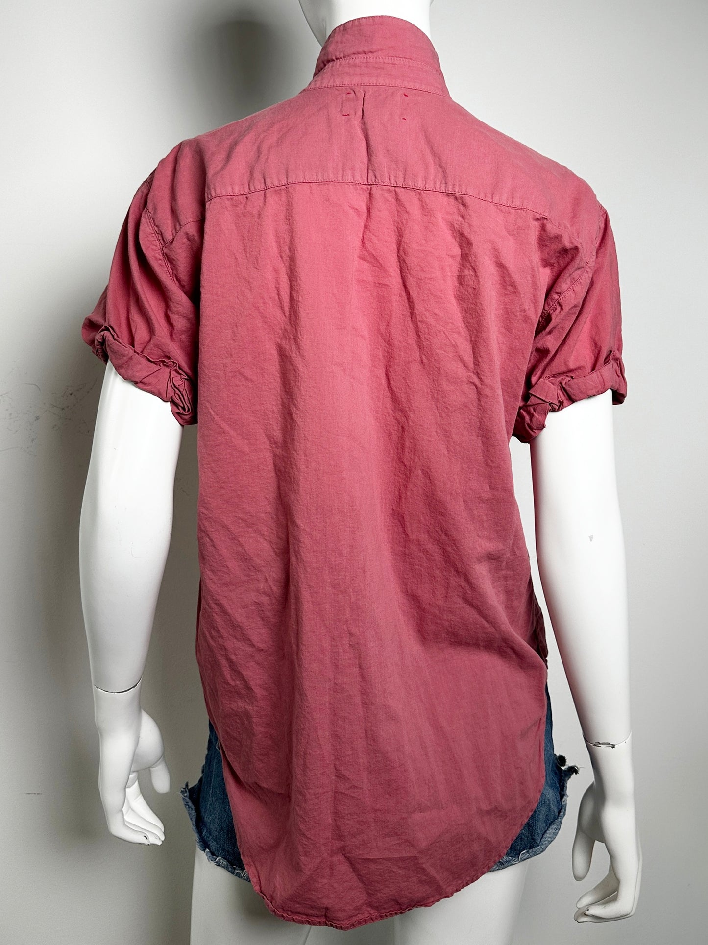 Short Sleeve Button Down Top Size XS