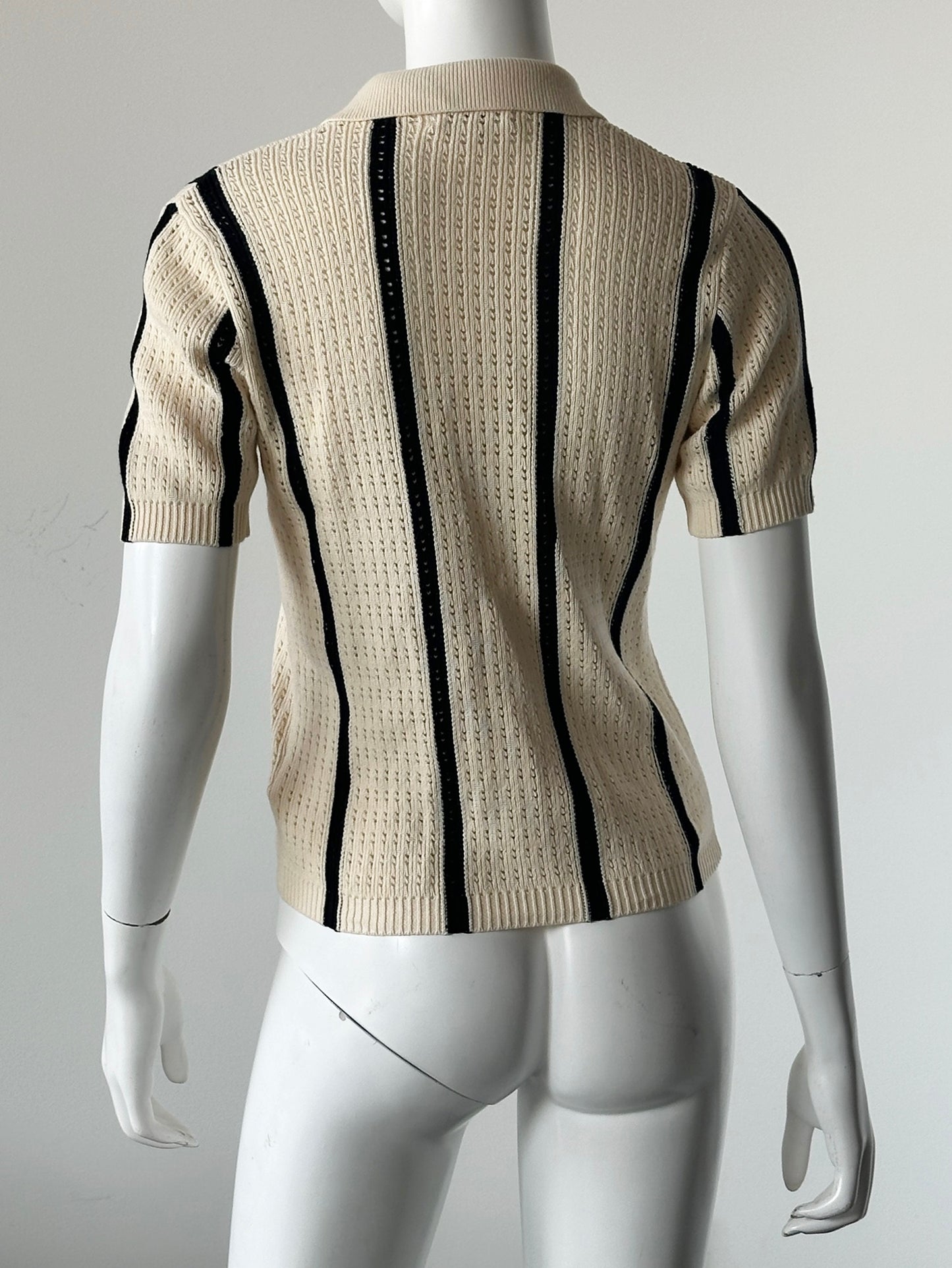 Jada Striped Polo Button Down Top Size Small