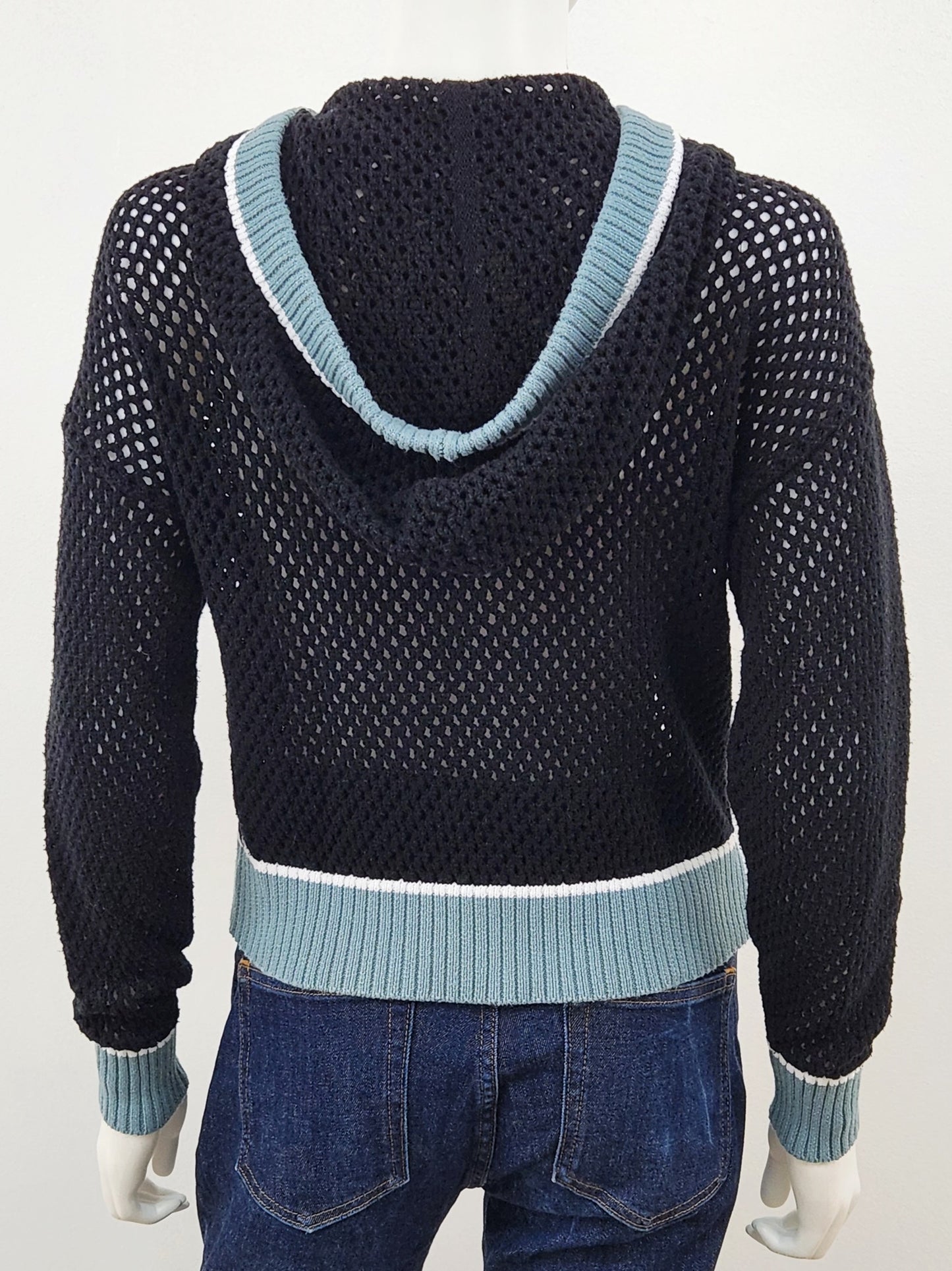 Open Knit Hoodie Size XS