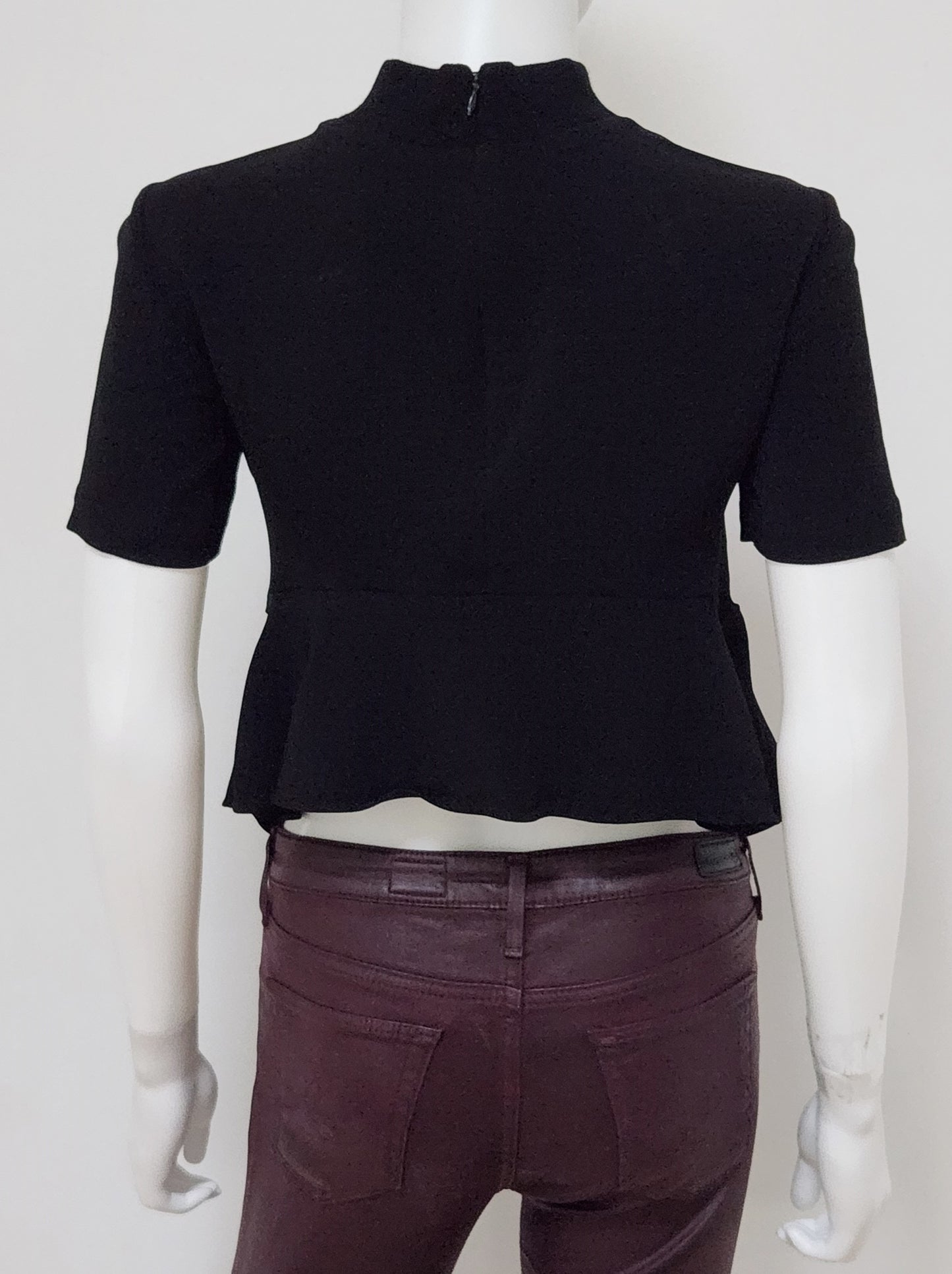 Mock Neck Peplum Top Size 0