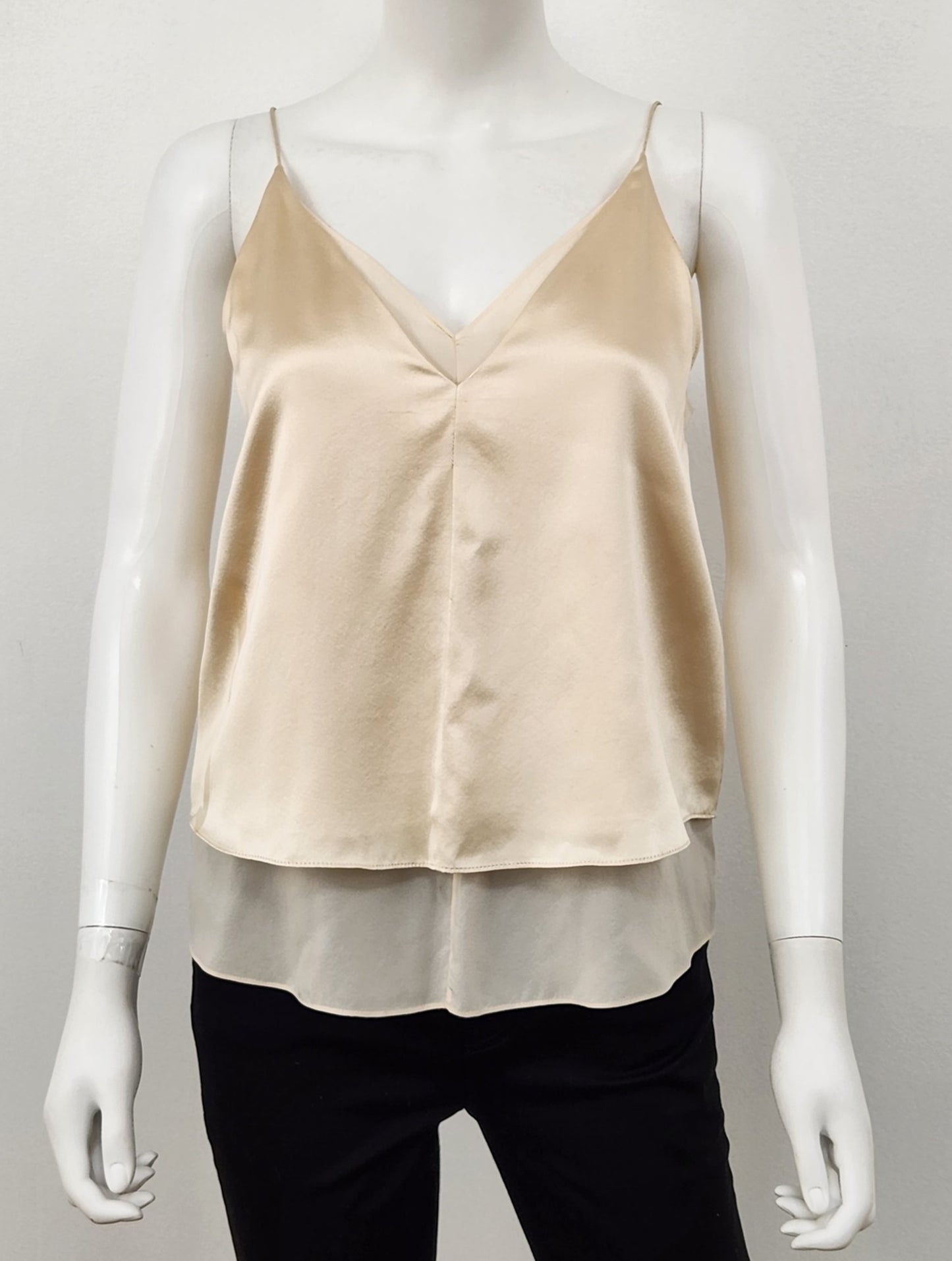Silk and Chiffon Layered Tank Size XS