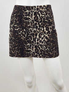 Elana Leopard Print Mini Skirt Size 4