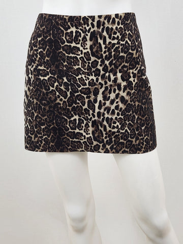 Elana Leopard Print Mini Skirt Size 4