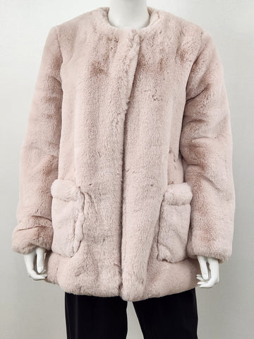 Jessica Faux Fur Coat Size Small