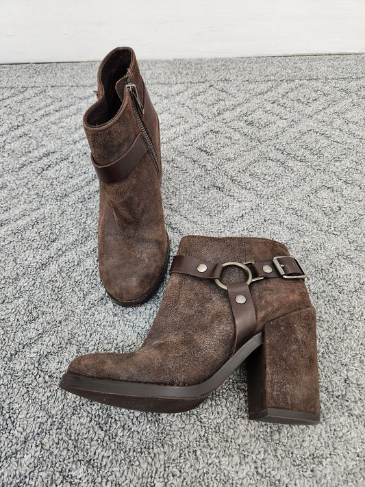 Falcon Suede Moto Boots Size 37