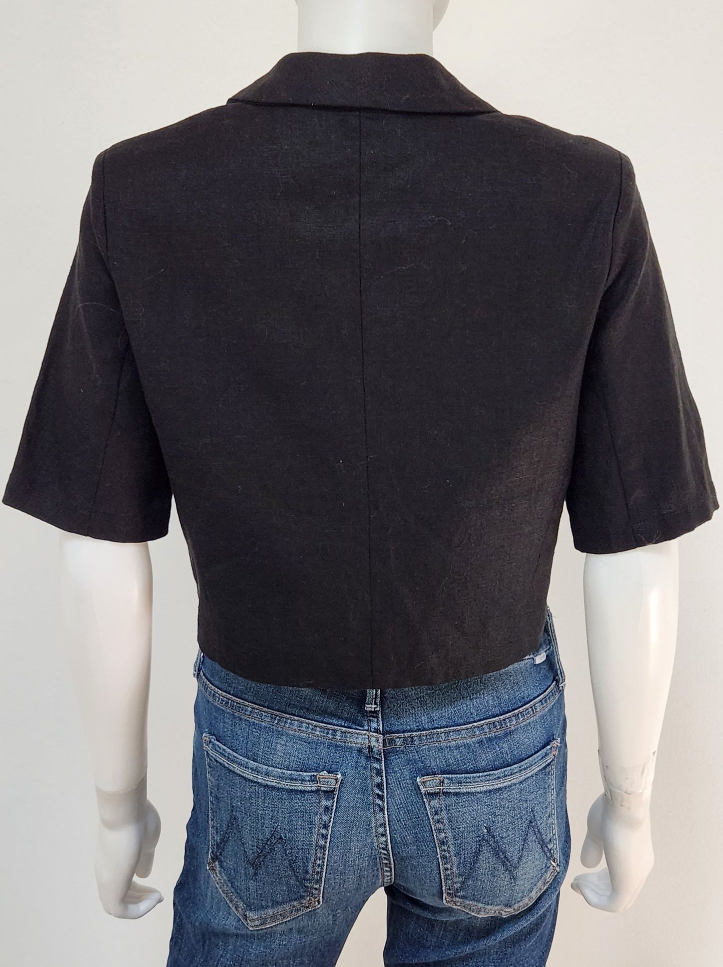 Logan Linen Cropped Shirt Size 2