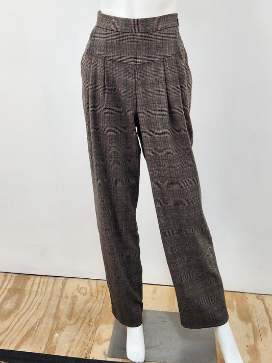Plaid High Rise Pants Size 4