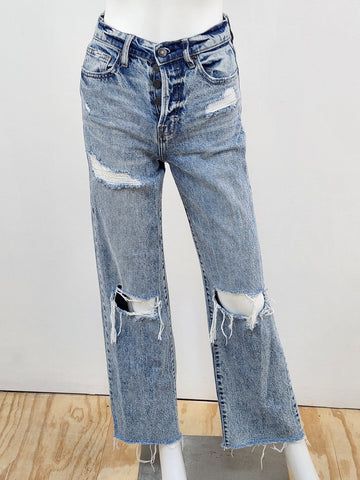 High Waisted Distressed Jeans Size 24